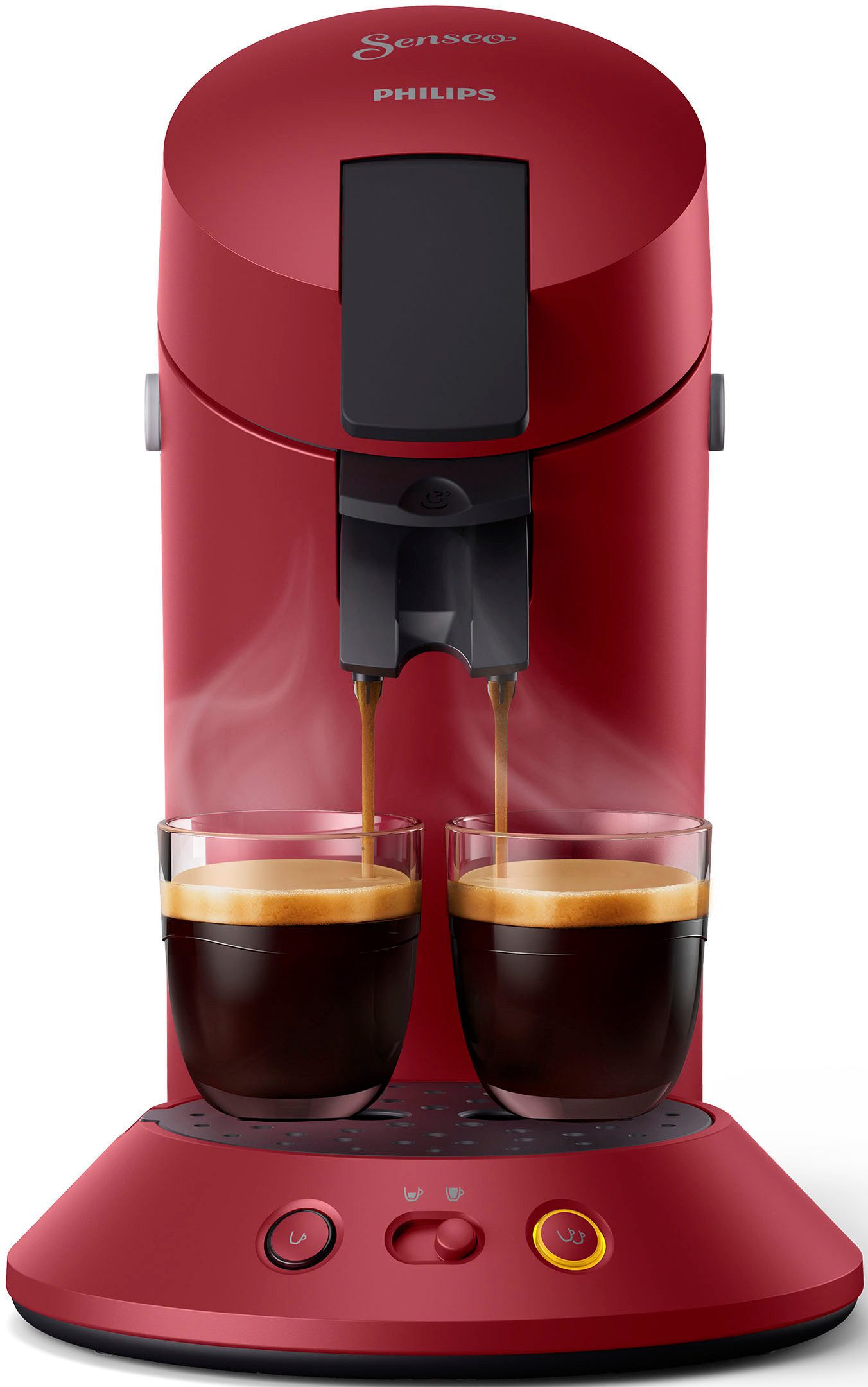 Philips Senseo Kaffeepadmaschine Original Plus CSA210/90, mit zwei Kaffee-Einstellungen, aus 28% rec. Plastik