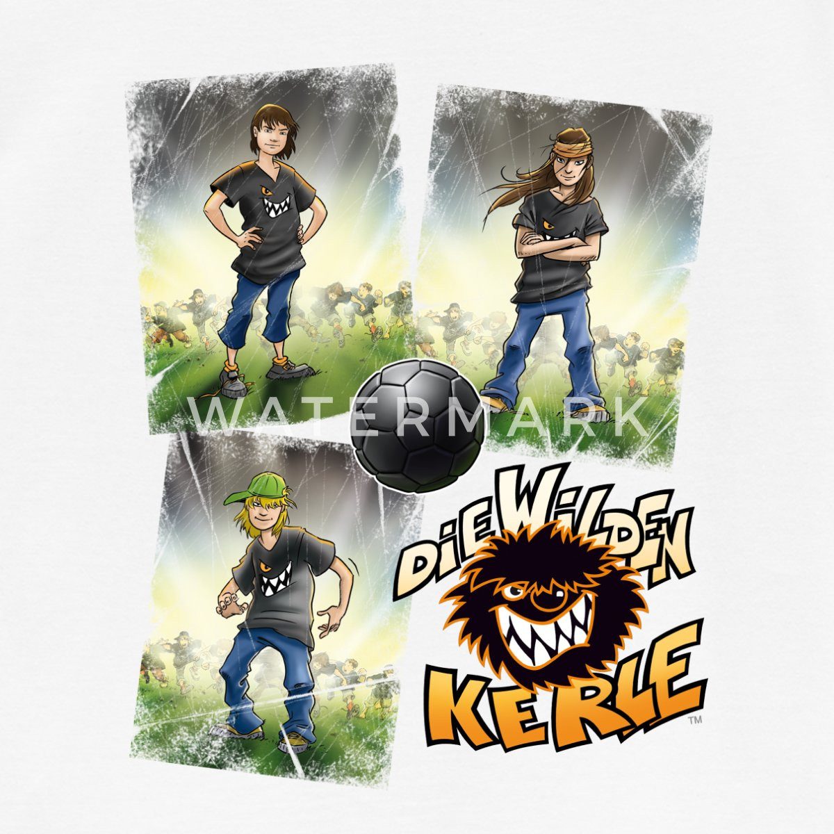 Spreadshirt T-Shirt Die Wilden Kerle Quartett Logo Kinder T-Shirt (1-tlg)