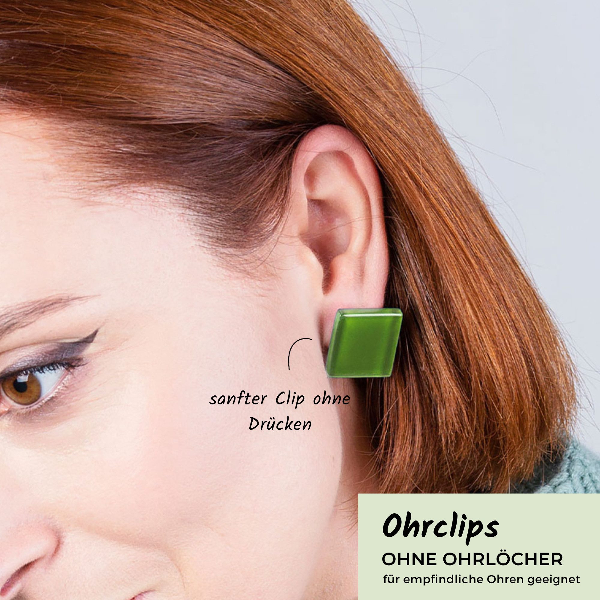 ALEXASCHA Paar Ohrclips Geometrische Statement Clip Ohrringe ohne Ohrlöcher & ohne drücken