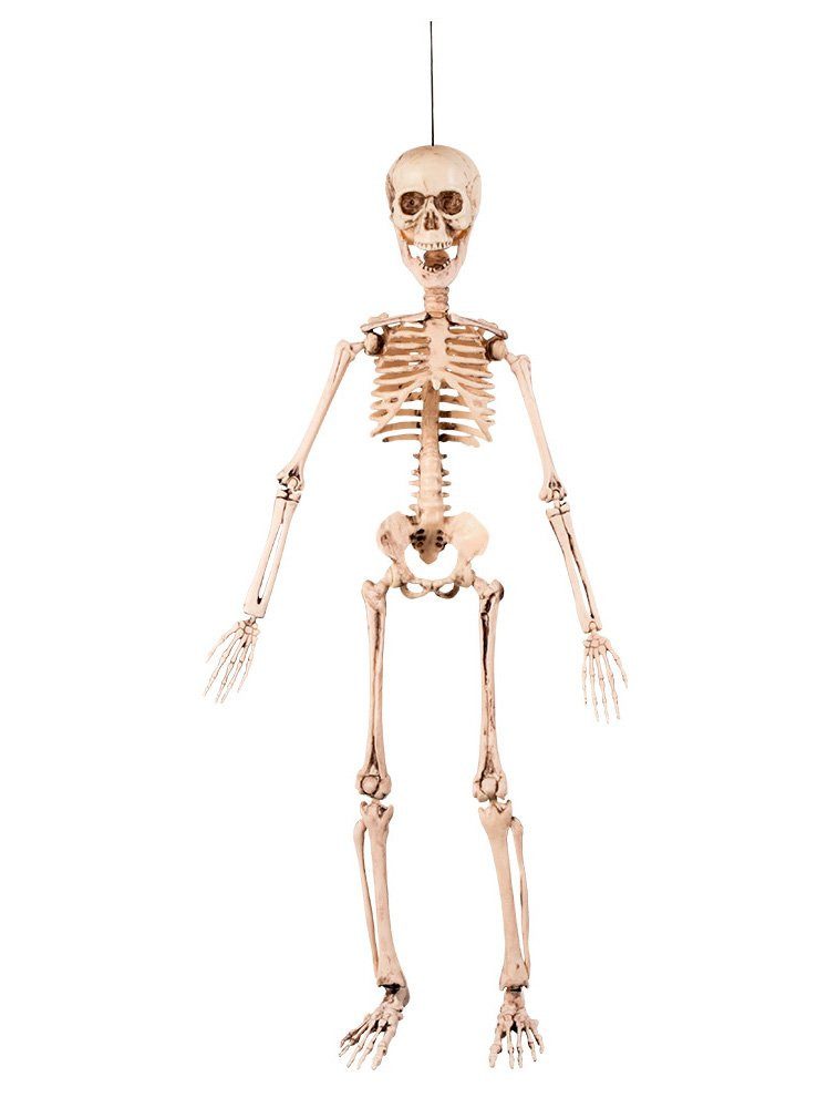 Boland Dekofigur Bewegliches Mini-Skelett Hängedeko Halloween deko, Raumdekoration für Haunted House und Halloweenparty