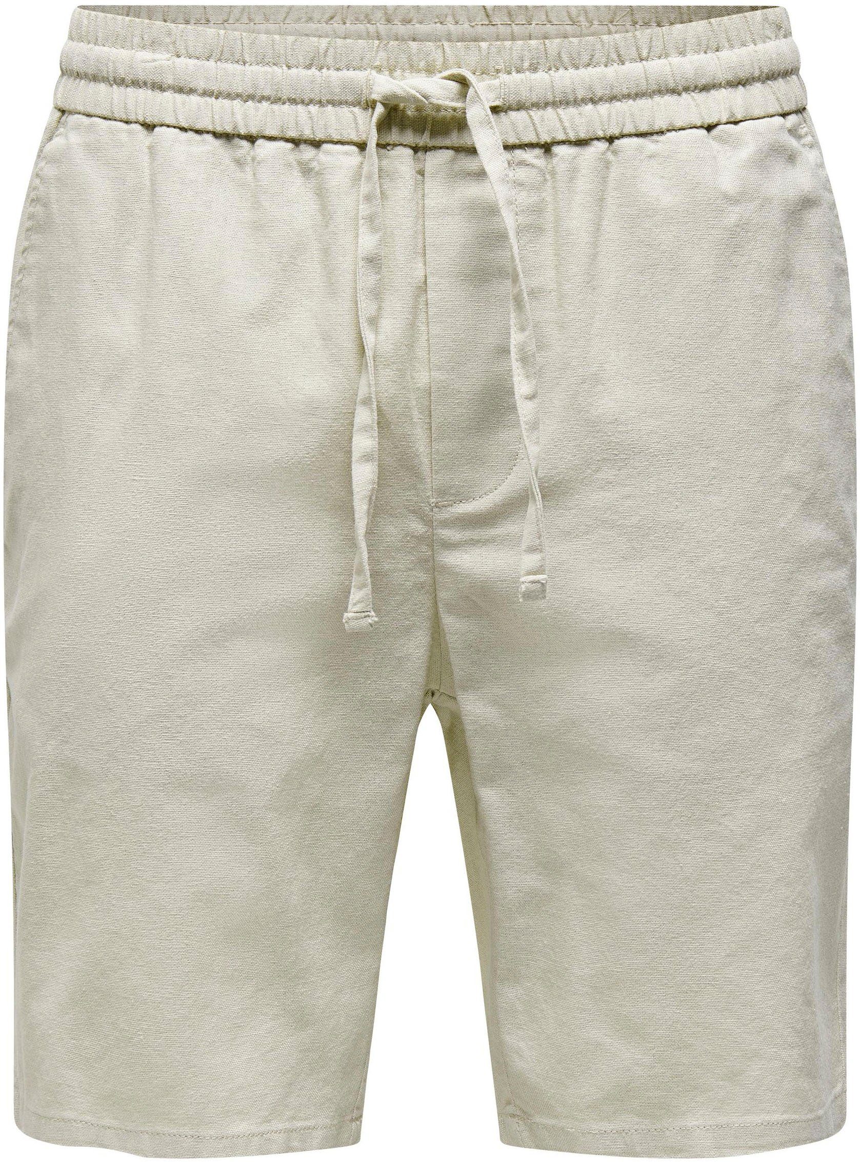 ONLY NOOS ONSLINUS & SONS LIN SHORTS 0007 Silver Shorts COT Lining