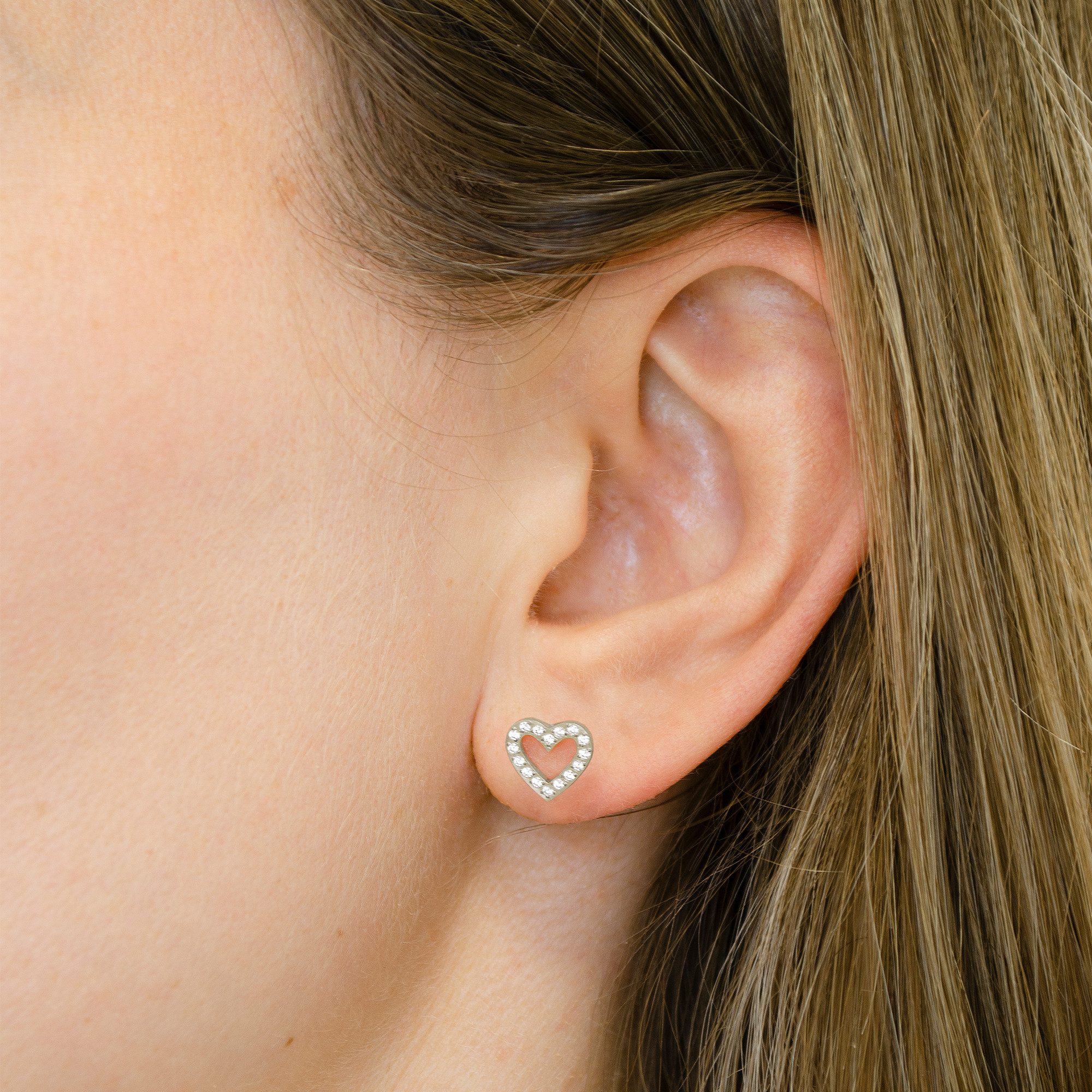 Tamaris Paar Ohrstecker Sparkling Hearts, Herzen, mit Zirkonia (synth)