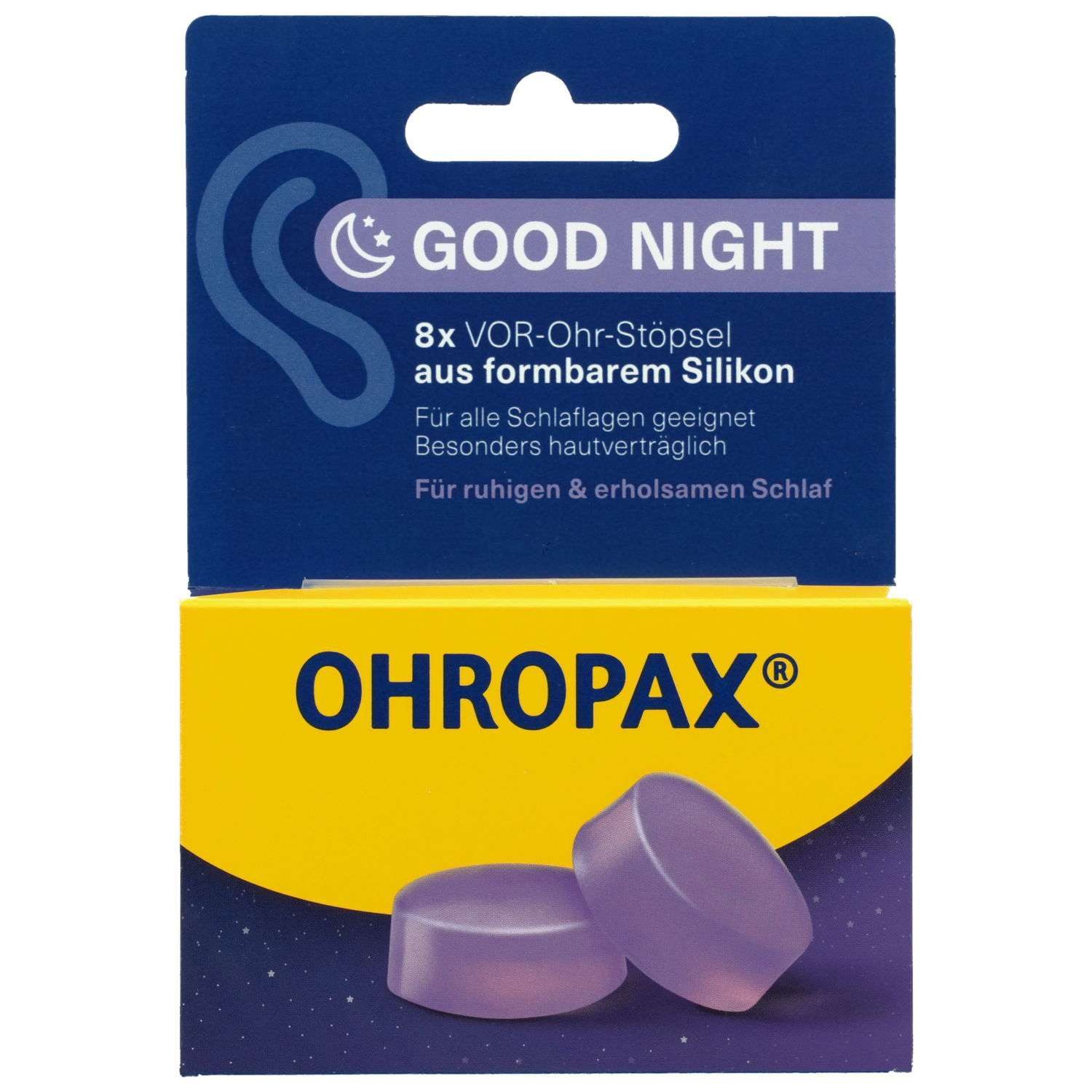 OHROPAX Gehörschutzstöpsel OHROPAX Good Night Silikon Vor-Ohr Stöpsel von OHROPAX