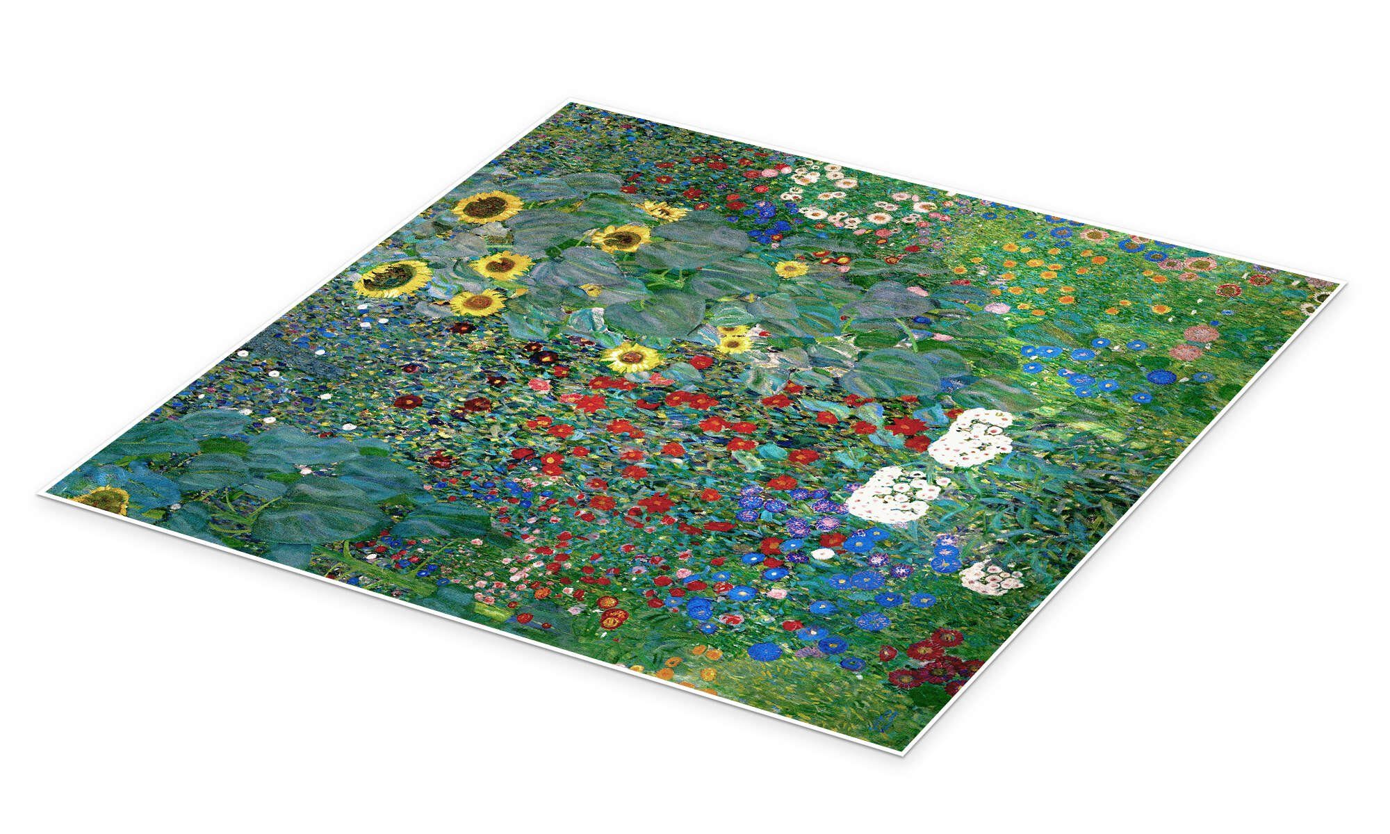 Posterlounge Wandbild Bauerngarten mit Sonnenblumen, Gustav günstig online kaufen