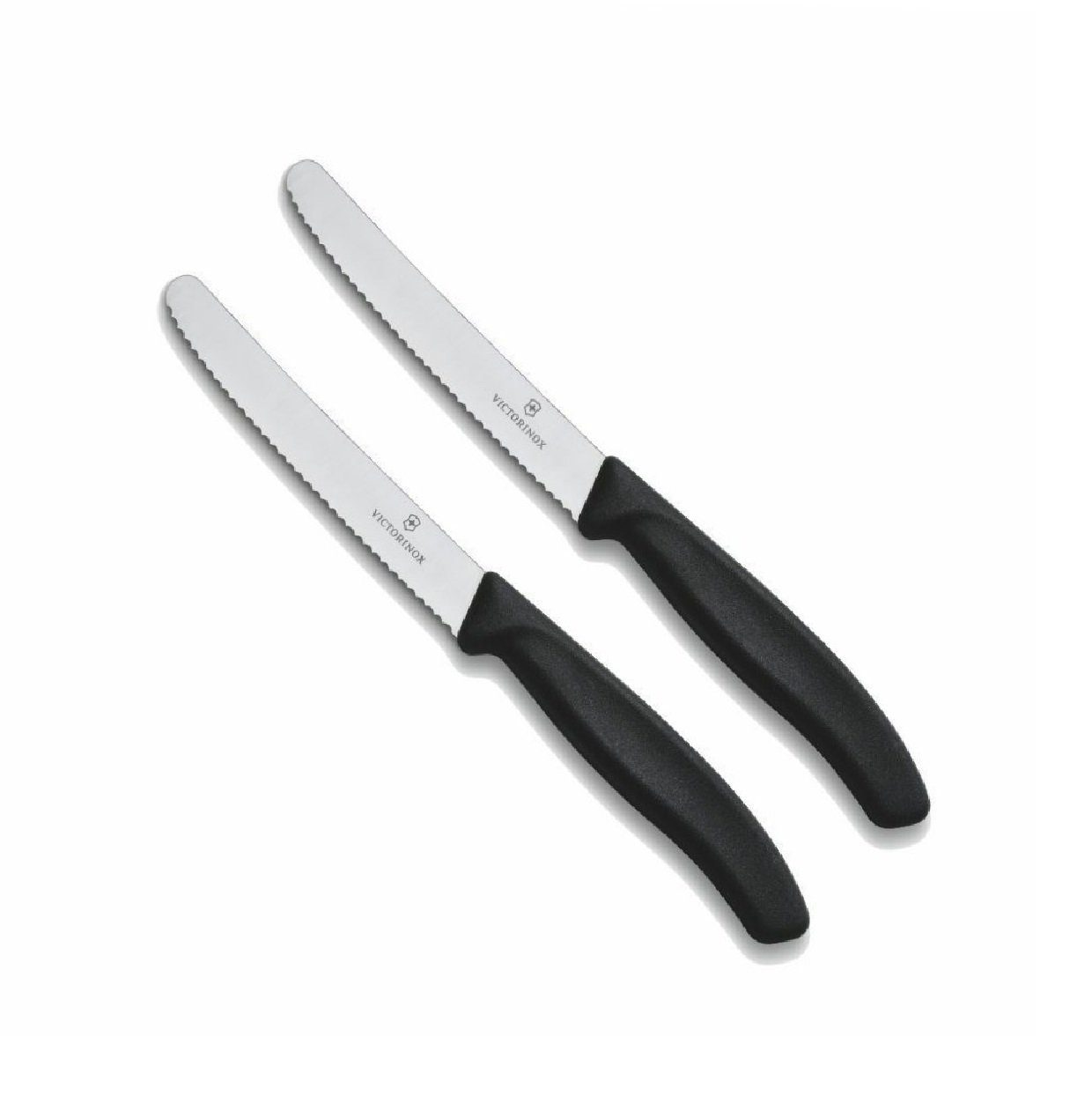 Victorinox Tafelmesser 2-tlg Küchenmesser Set Swiss Classic Schwarz (2 Stück)