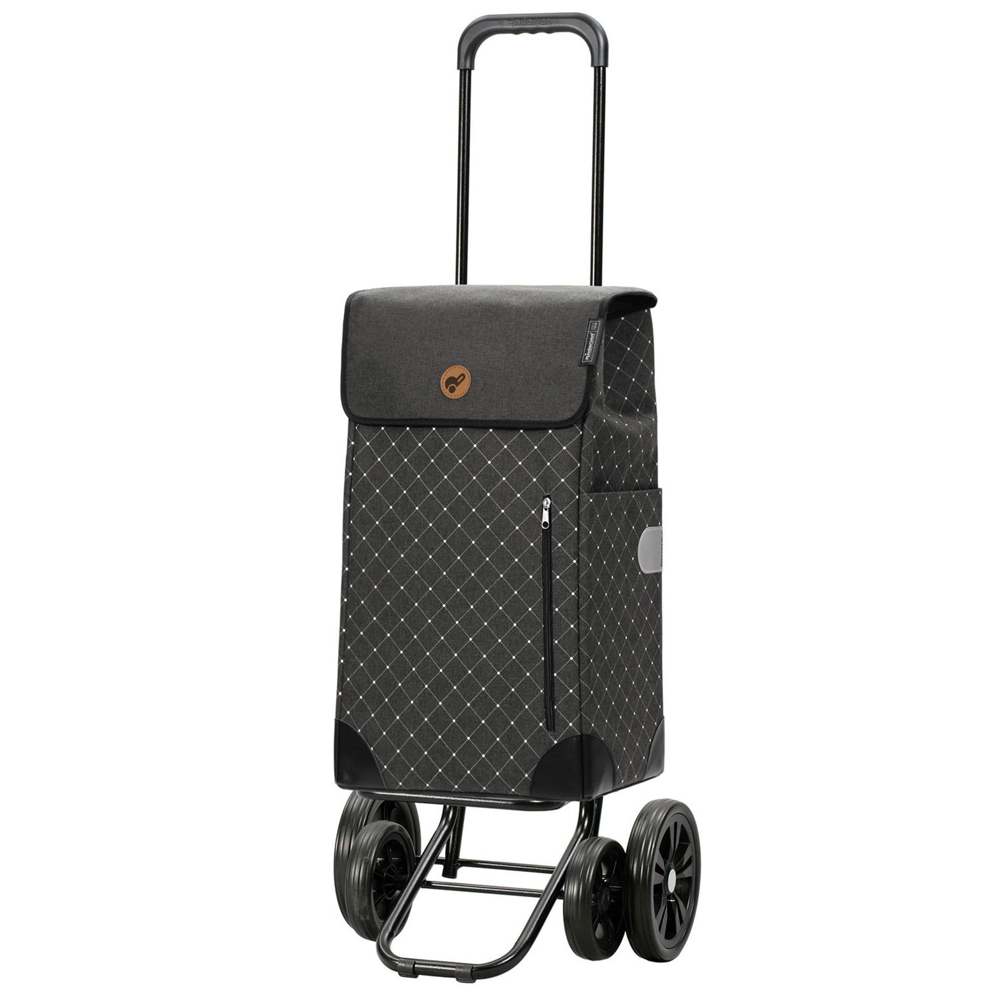 Andersen Einkaufstrolley anthrazit Quattro 42 l, Reflektoren, Shopper, Tragegriff