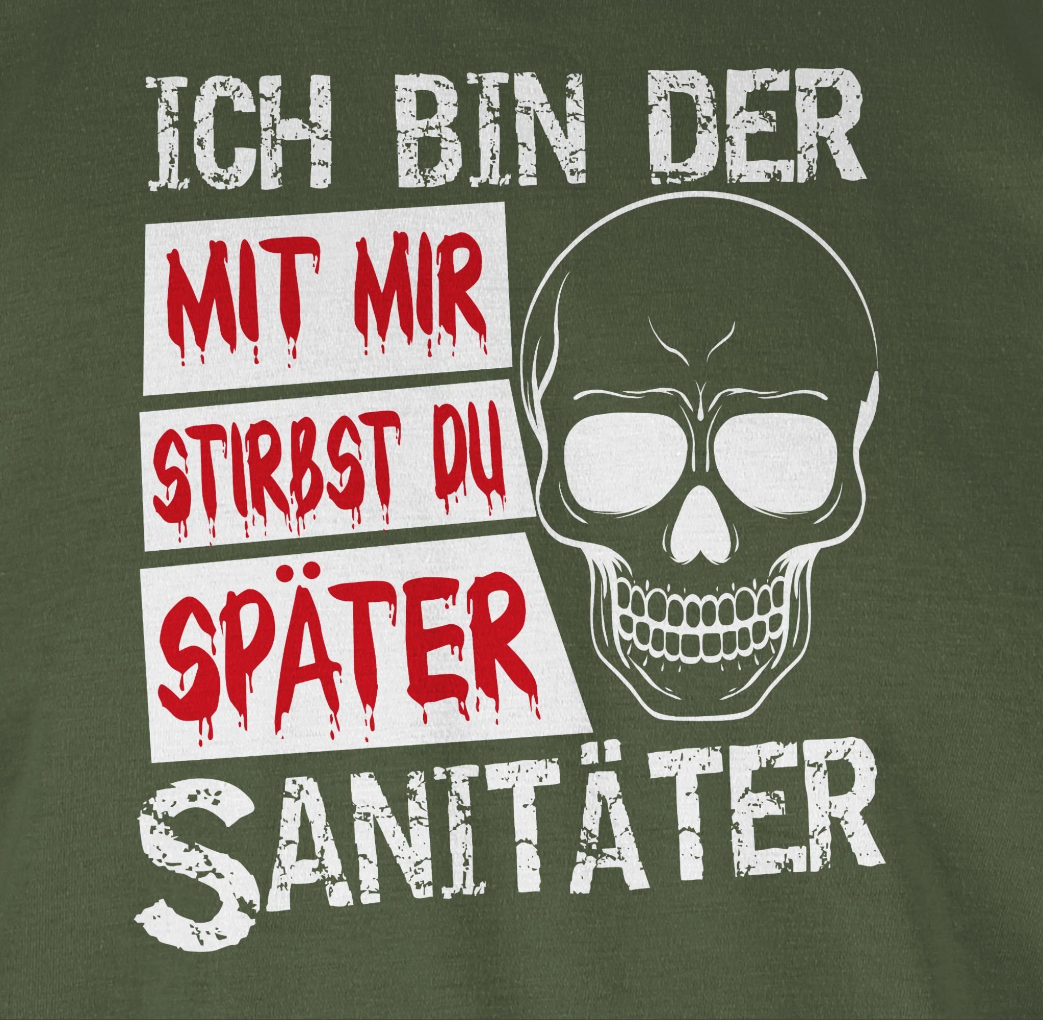Mit Sanitäter Army 2 Halloween Grün später du stirbst mir Kostüme T-Shirt Herren Shirtracer