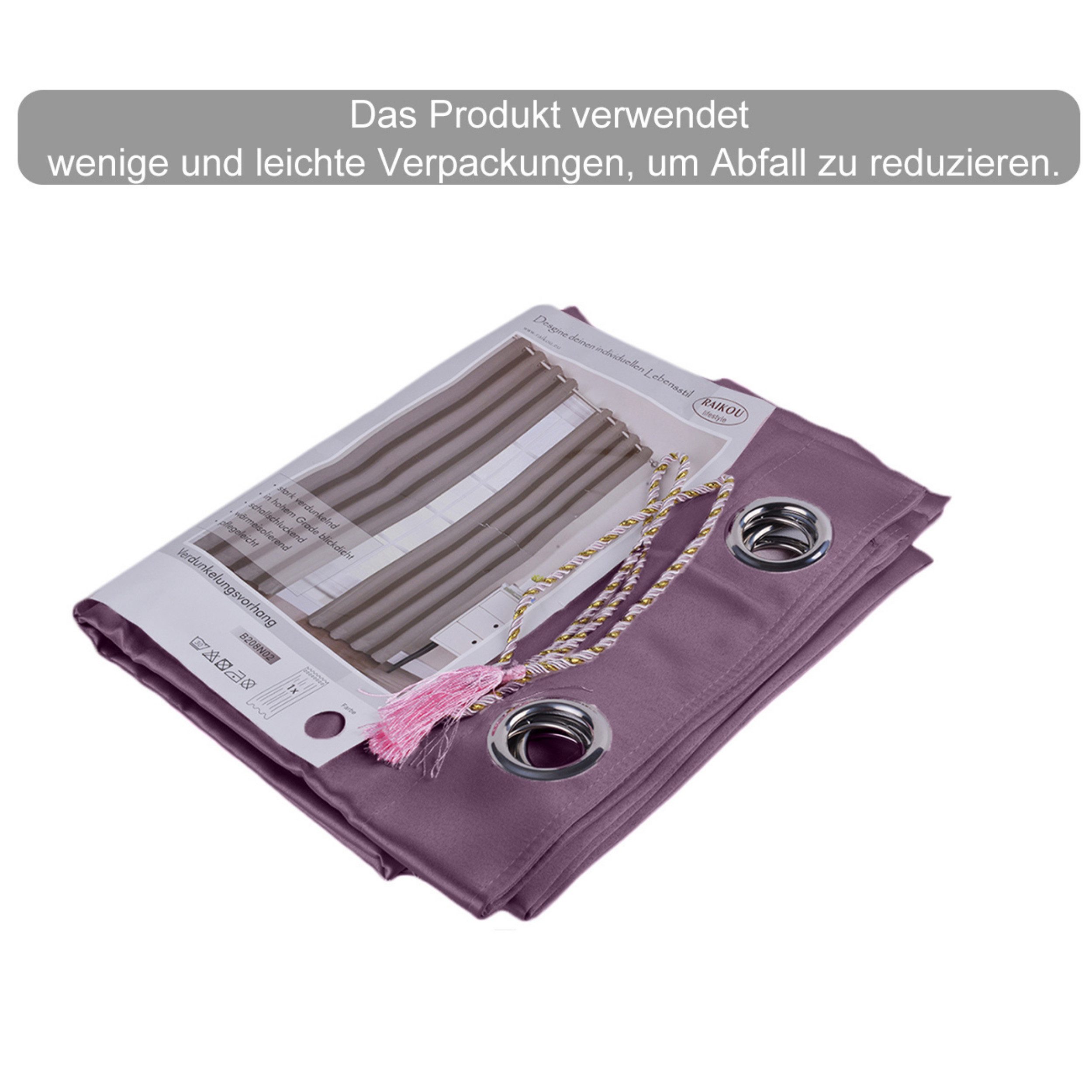 M-Diamant Vorhang Gardine Verdunkelungsvorhang,blickdicht,3-Lagen-Webverfahren, Ösen, stark perforiert, Store