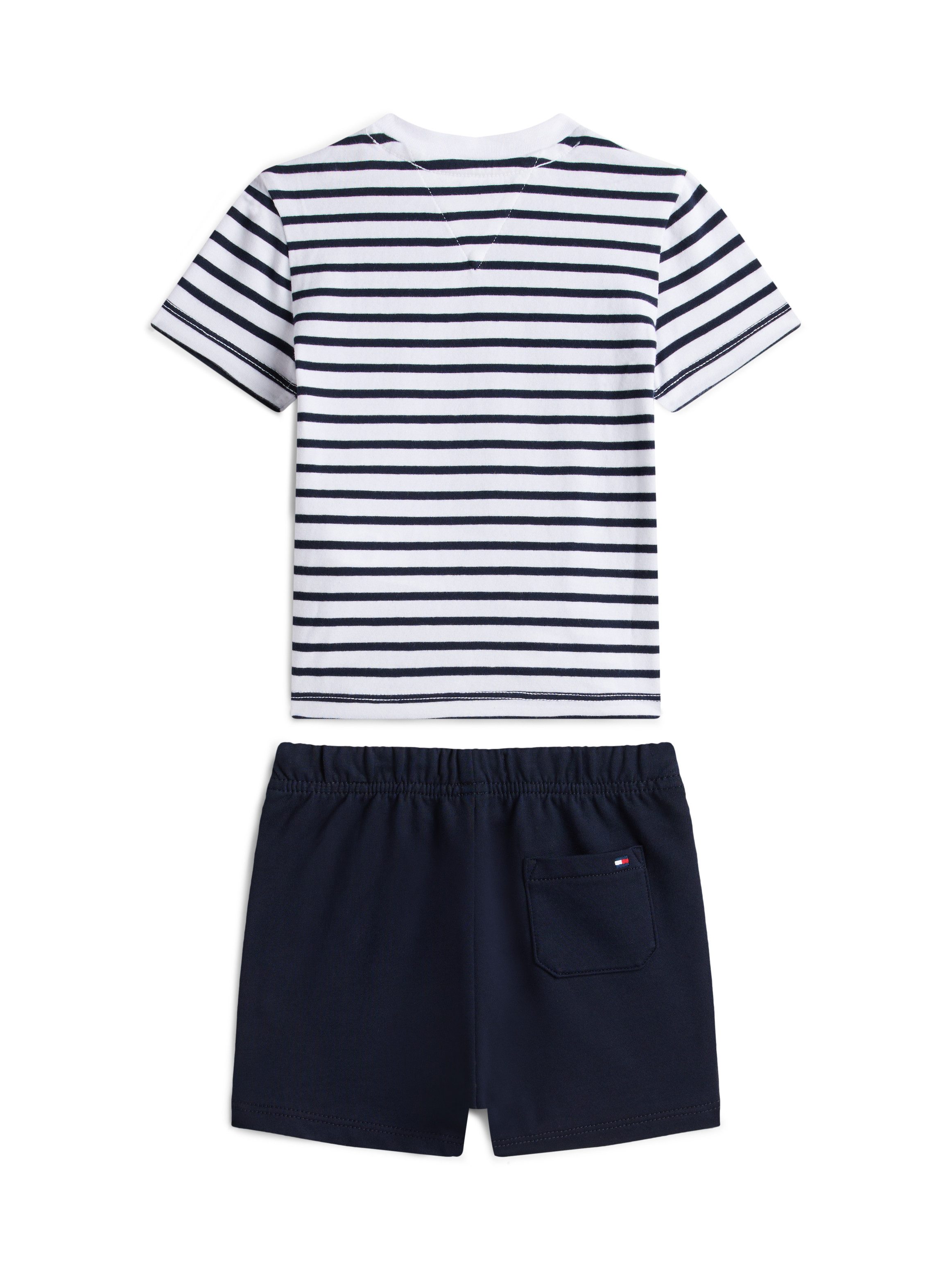 Tommy Hilfiger Shirt & Shorts ESSENTIAL STRIPE TEE + SHORT SET (Set) Regular fit mit Rundhalsausschnitt für Babys