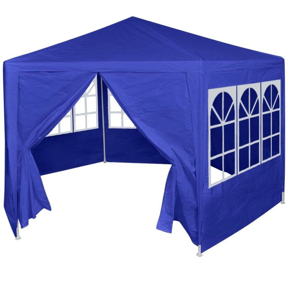 vidaXL Partyzelt »Festzelt mit 6 Seitenwänden Blau 2×2 m«