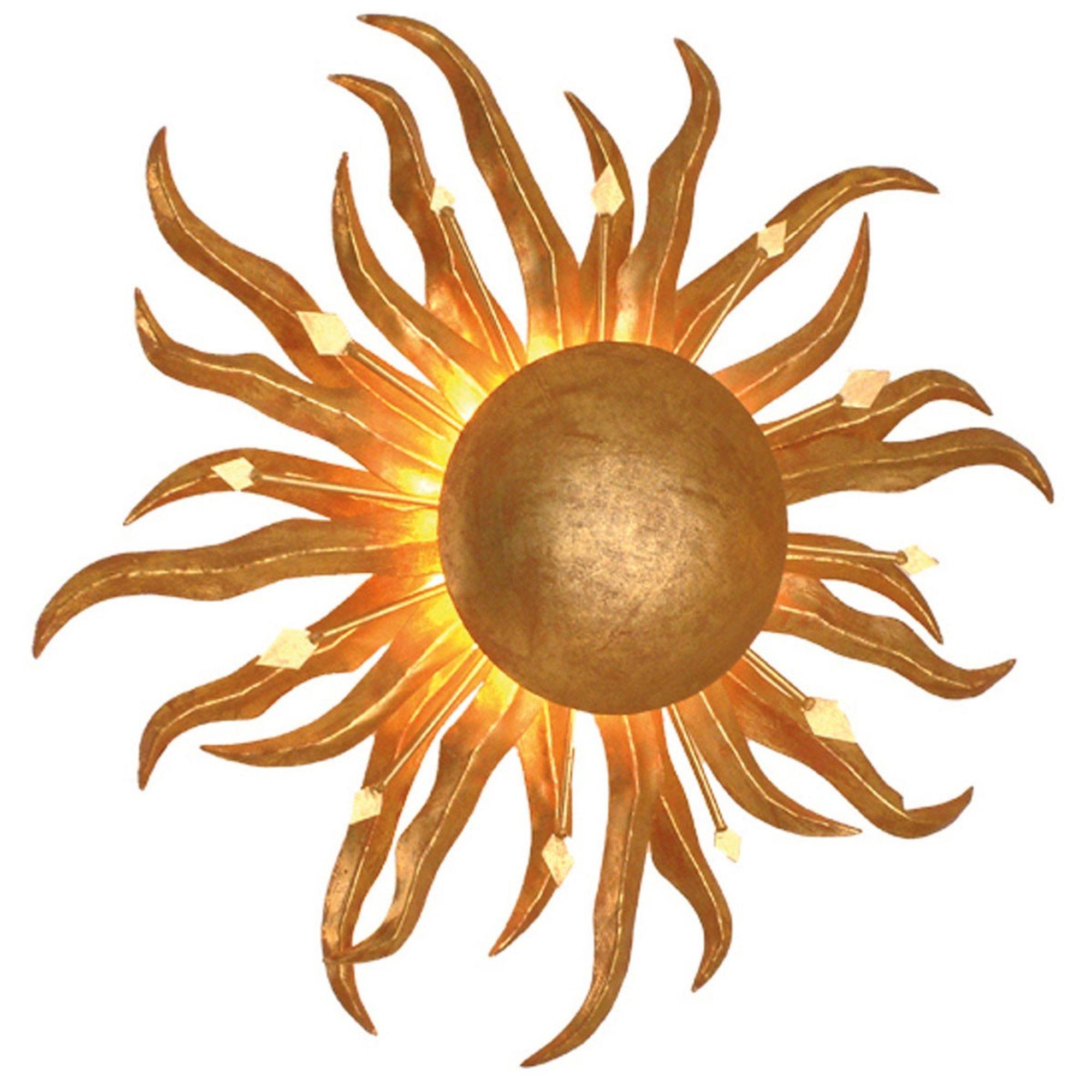 Holländer Wandleuchte Sonne Piccola Eisen Gold