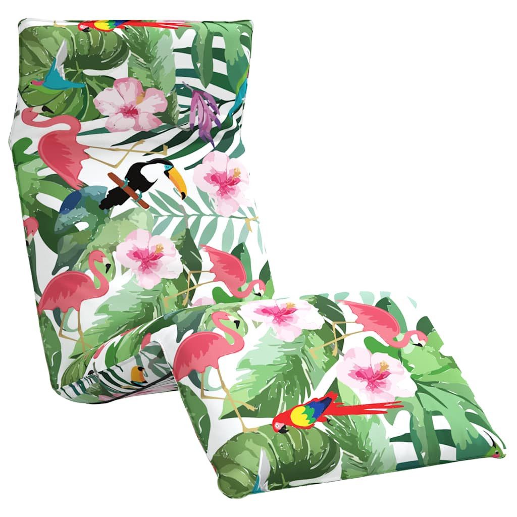 vidaXL Gartenliege Sonnenliege Klappbar Mehrfarbig 175x54x8,5 cm Oxford-Gewebe, 1 St.
