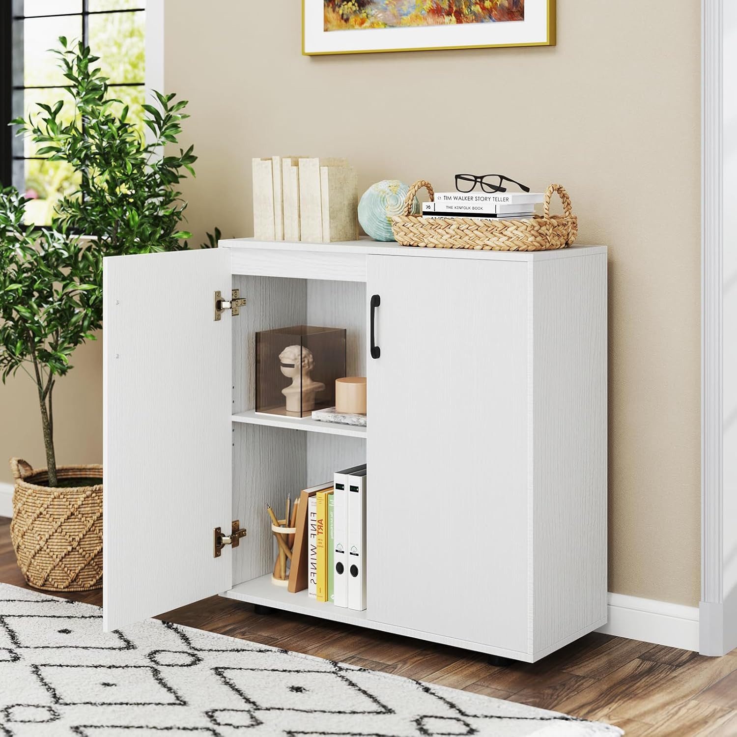 KOMFOTTEU Küchenbuffet Buffetschrank mit 2 Türen, günstig online kaufen