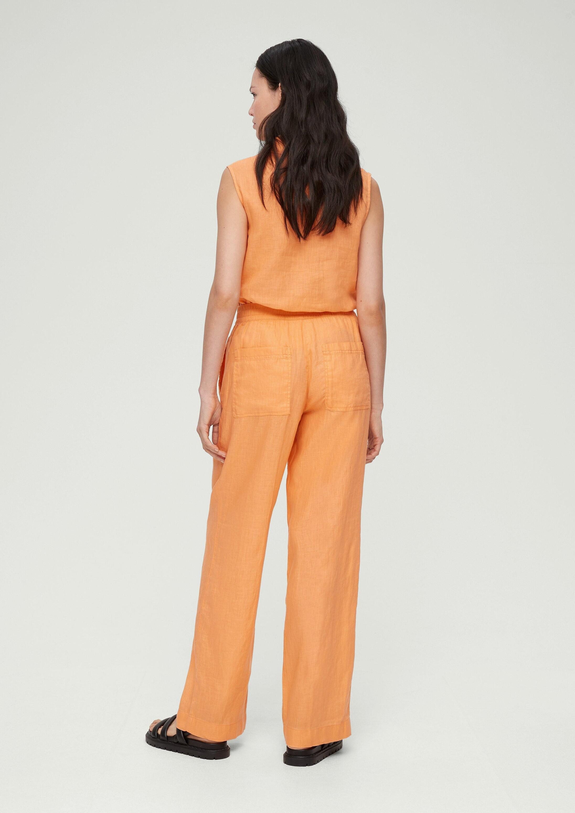 s.Oliver Chinos Hose Loose: Joggpants aus Leinen