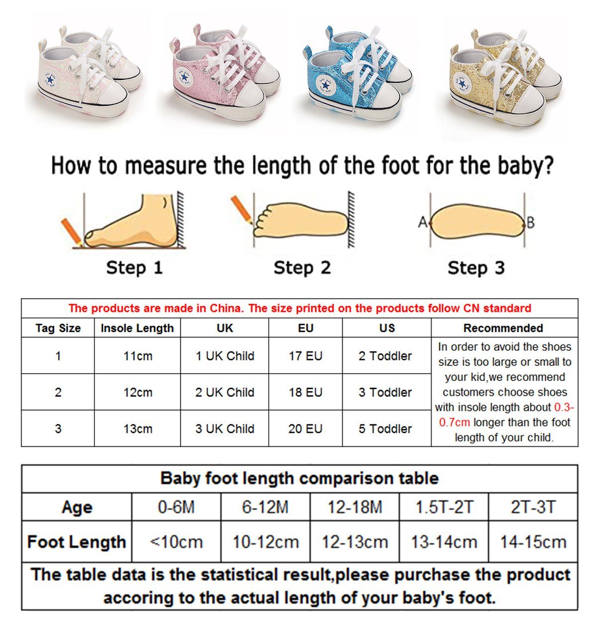Baby DEBAIJIA Babystiefel Lauflernschuhe Schuhe DEBAIJIA Glitter-Pink Leinen Sohle 0-6M Weiche Leichtes