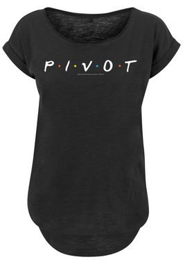 F4NT4STIC T-Shirt 'FRIENDS TV Serie Pivot Logo BLK' Print