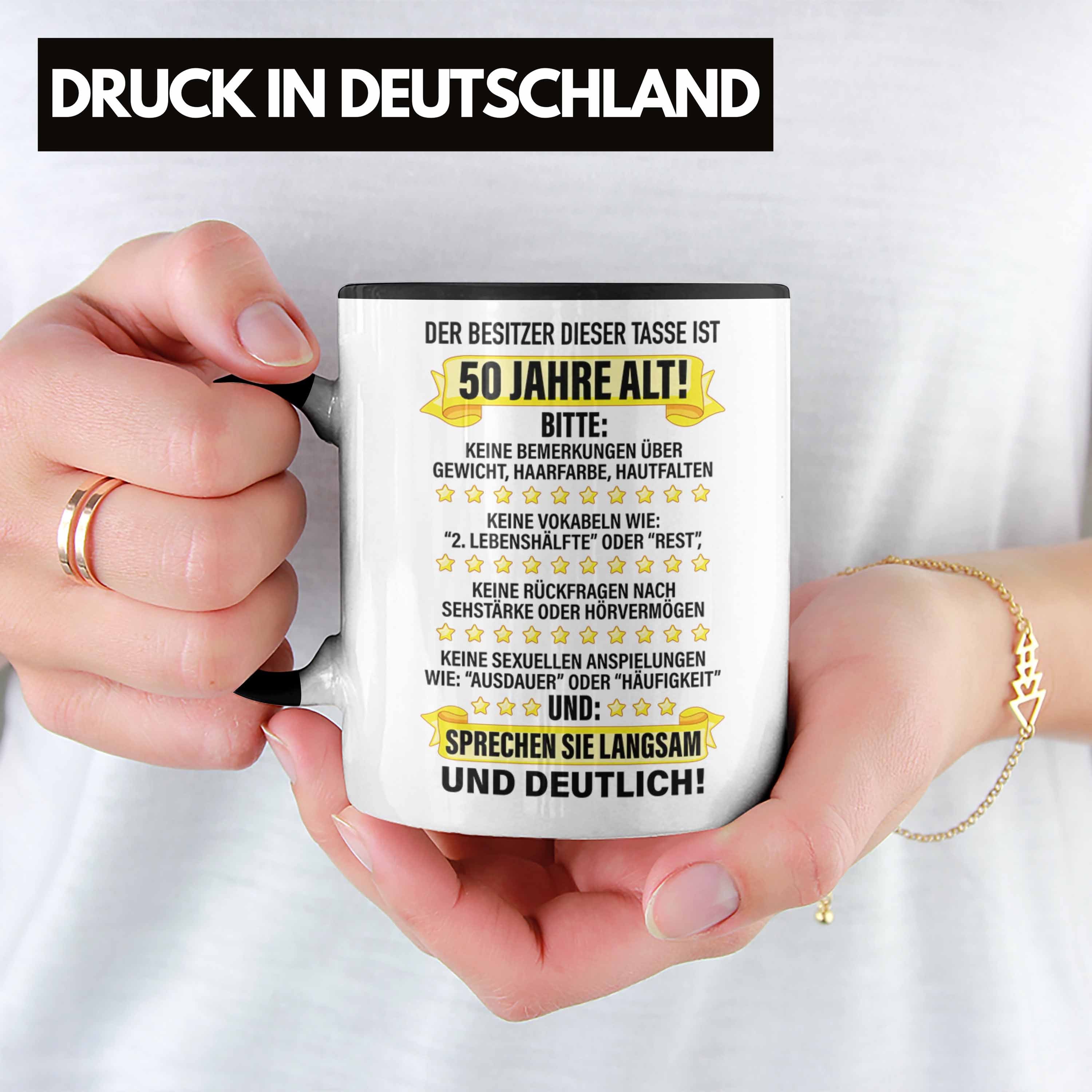 Schwarz Geburtstag Lustiger Geschenk Tasse Tasse 50er Geschenkidee Witzig Perfektion Geburtstag Spruch 50. Spruch Männer Trendation - Papa Trendation Vater