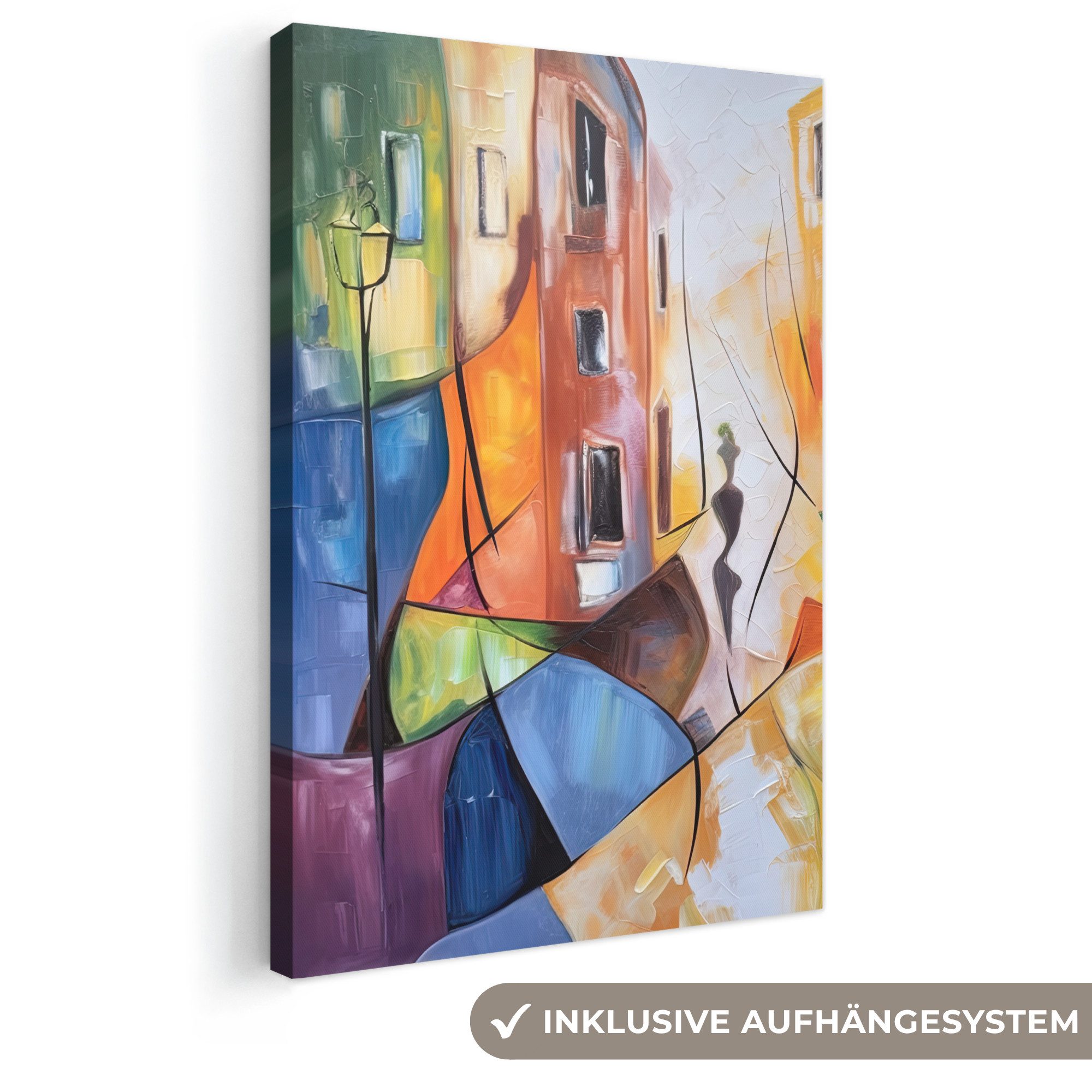 OneMillionCanvasses® Leinwandbild Abstrakt - Kunst - Malerei - Farben, Fotodruck (1 St), Leinwand Canvas Wandbild, Wanddekoration 20x30 cm