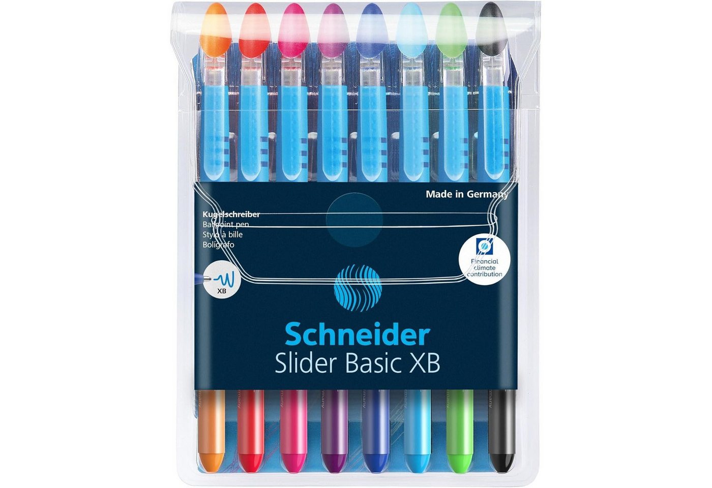Thumbnail - SCHNEIDER NOVUS Kugelschreiber SCHNEIDER Kugelschreiber Slider Basic XB 8er Etui, farbig sortiert