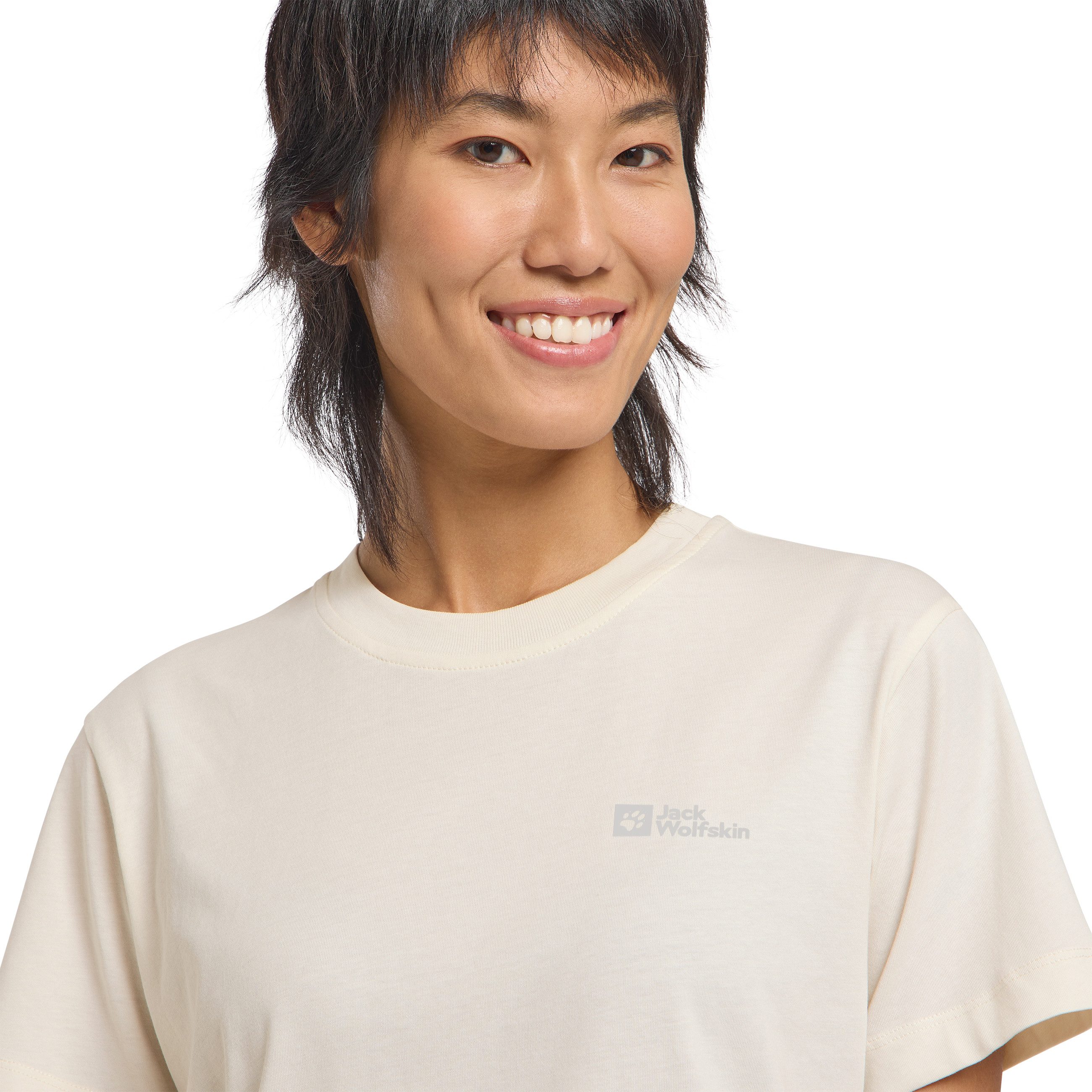 Jack Wolfskin T-Shirt ESSENTIAL T W weiches, klassisches T-Shirt aus atmungsaktiver Bio-Baumwolle