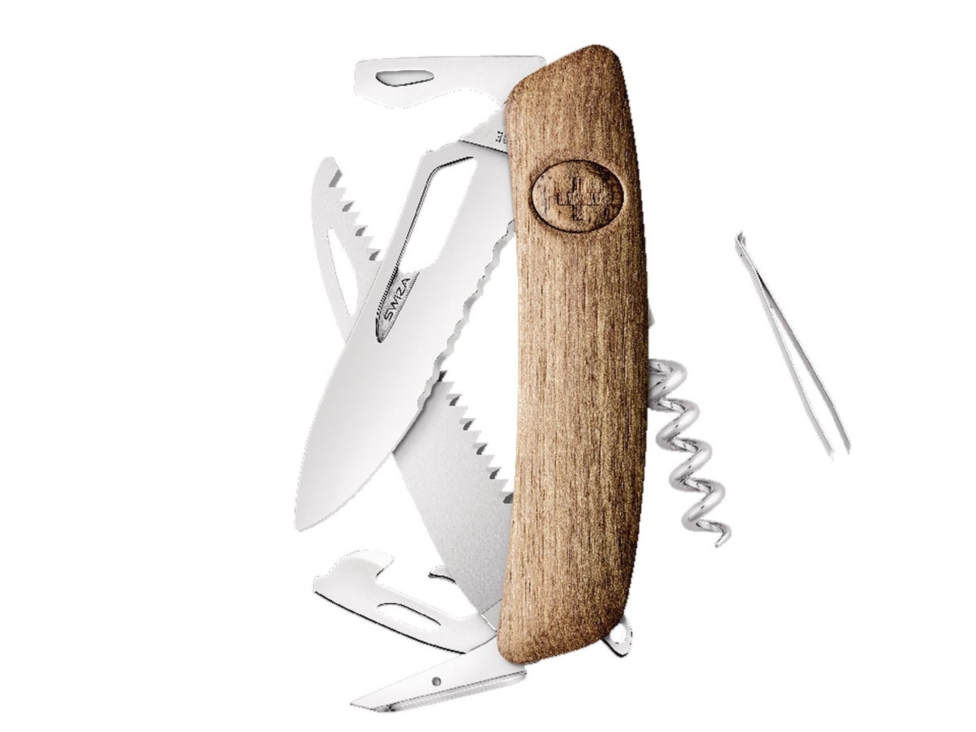 SWIZA Taschenmesser Swiza SH05TR Wavy Edge Wood Walnut, Walnussholz