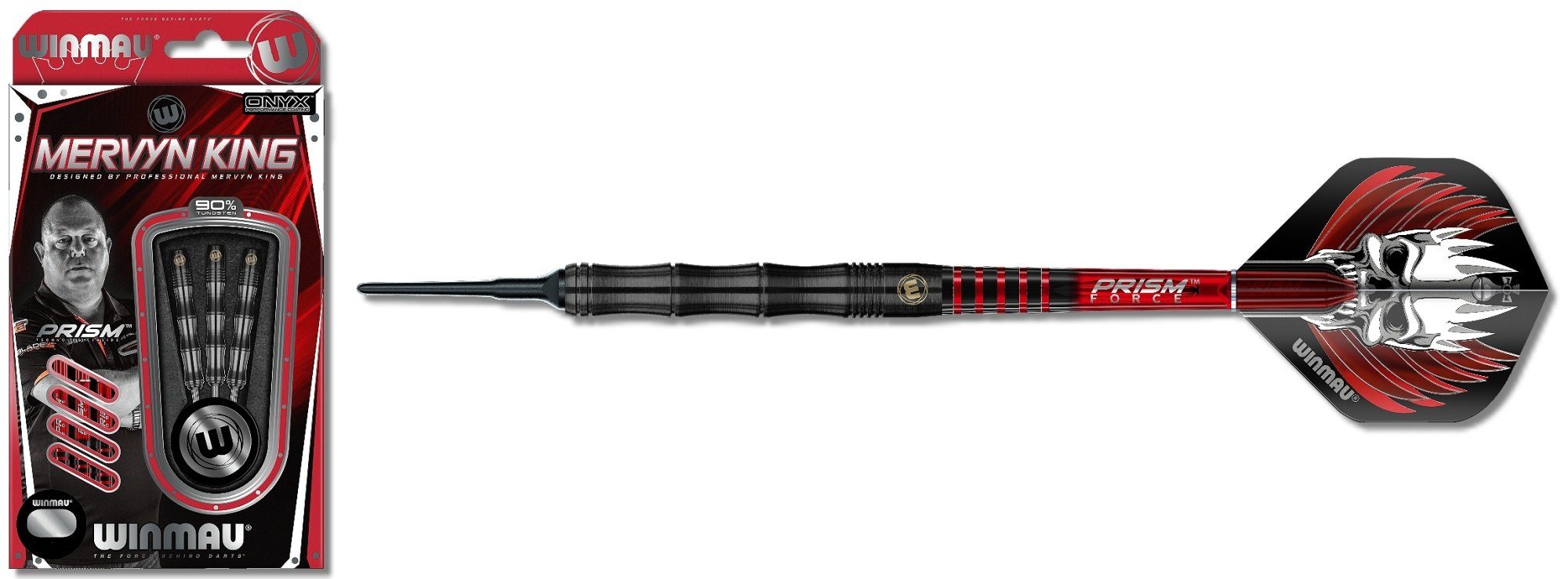 Mervyn King Softdart Onyx g 2415-18 Dartpfeil Coating Winmau Winmau