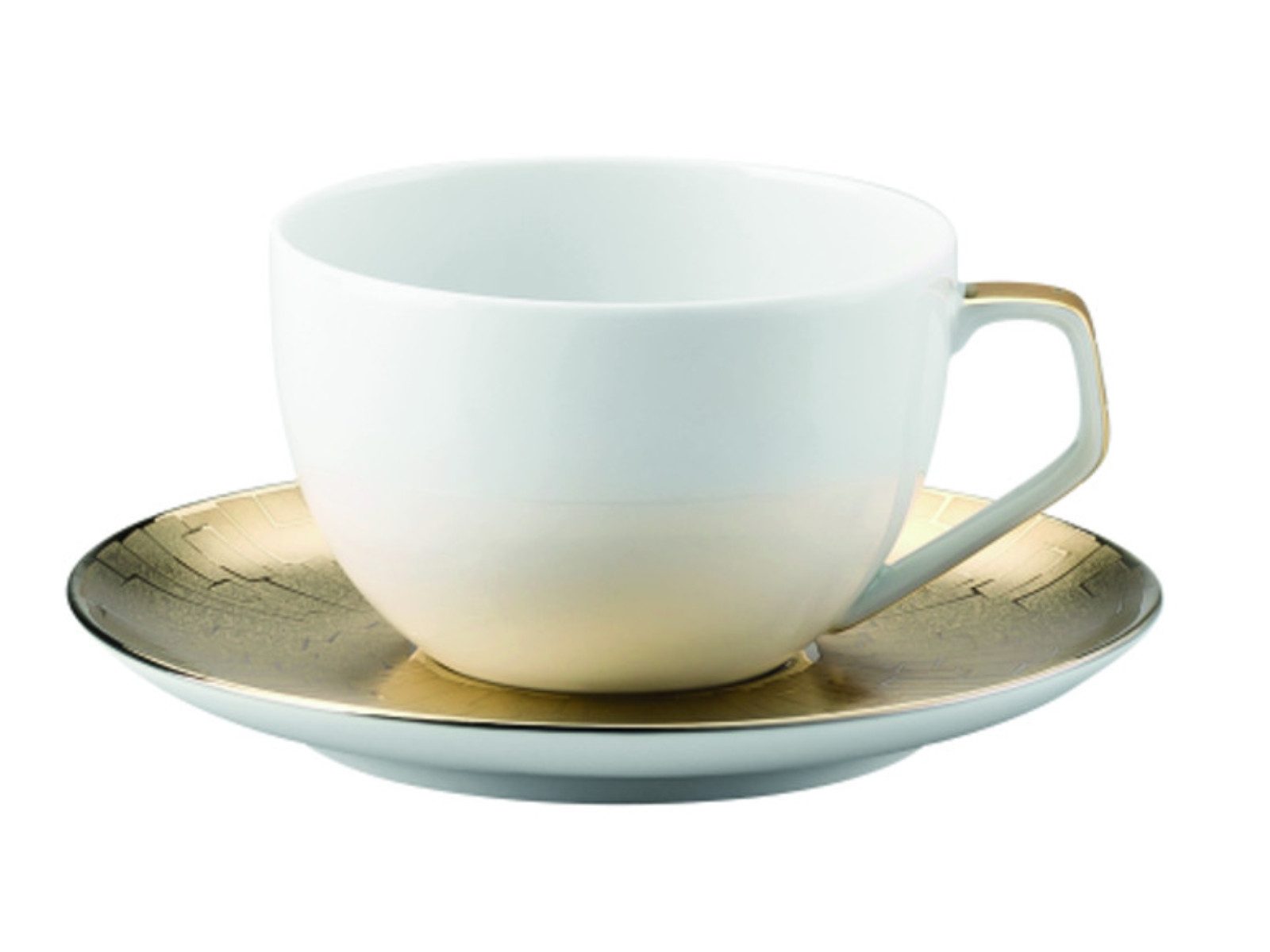 Rosenthal Espressotasse TAC Gropius Skin Gold Espressotasse 2tlg, Porzellan