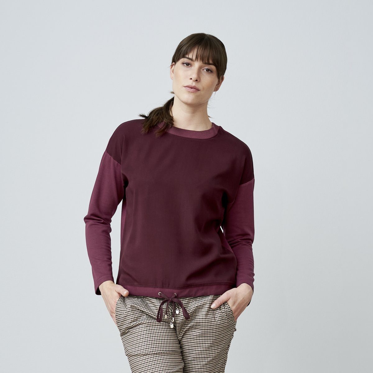 CRAFTS LUISA Innovative Kombination LIVING unterschiedlicher Stoffe Barolo Sweatshirt