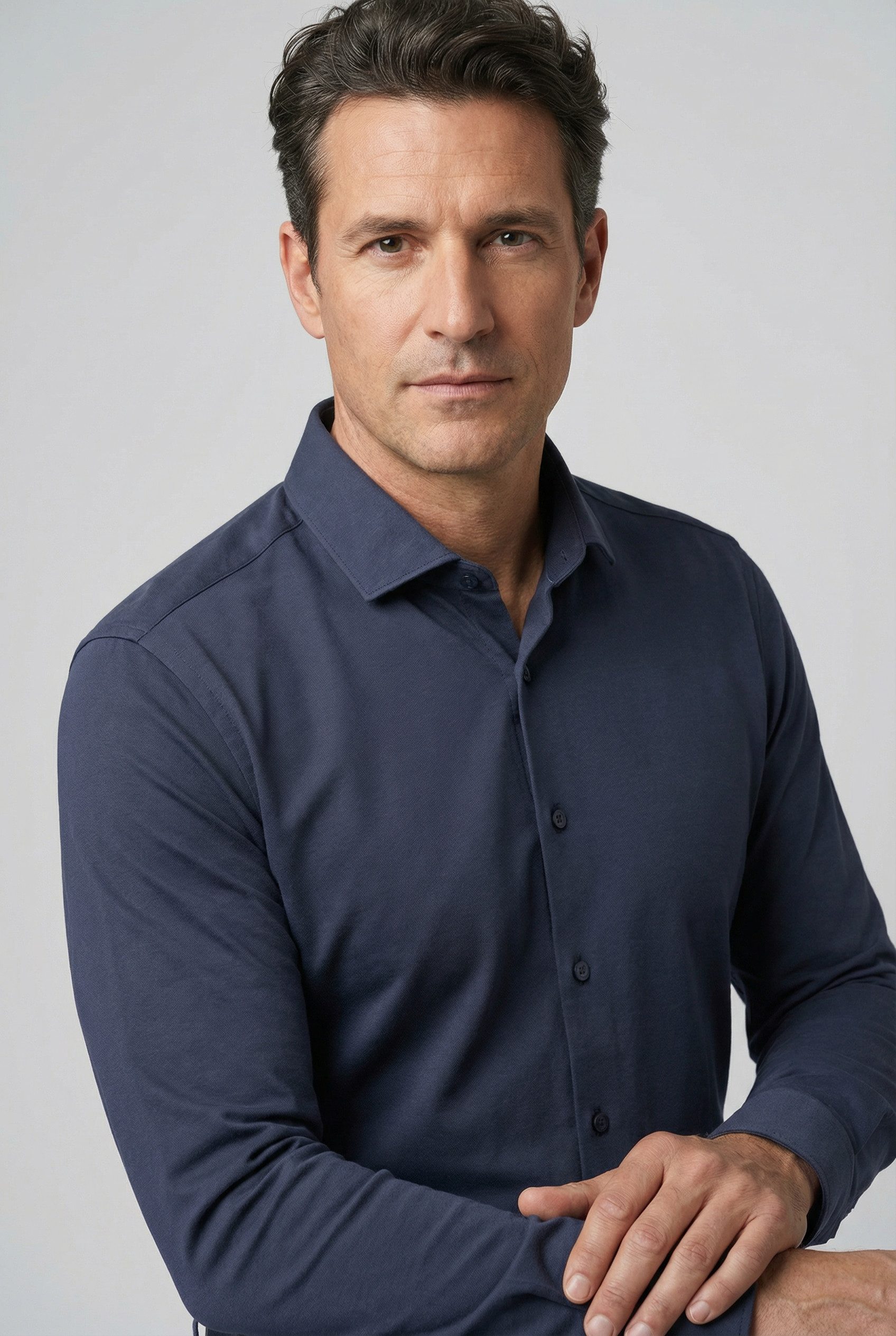 OLYMP Businesshemd No. Six super slim Jersey-Hemd