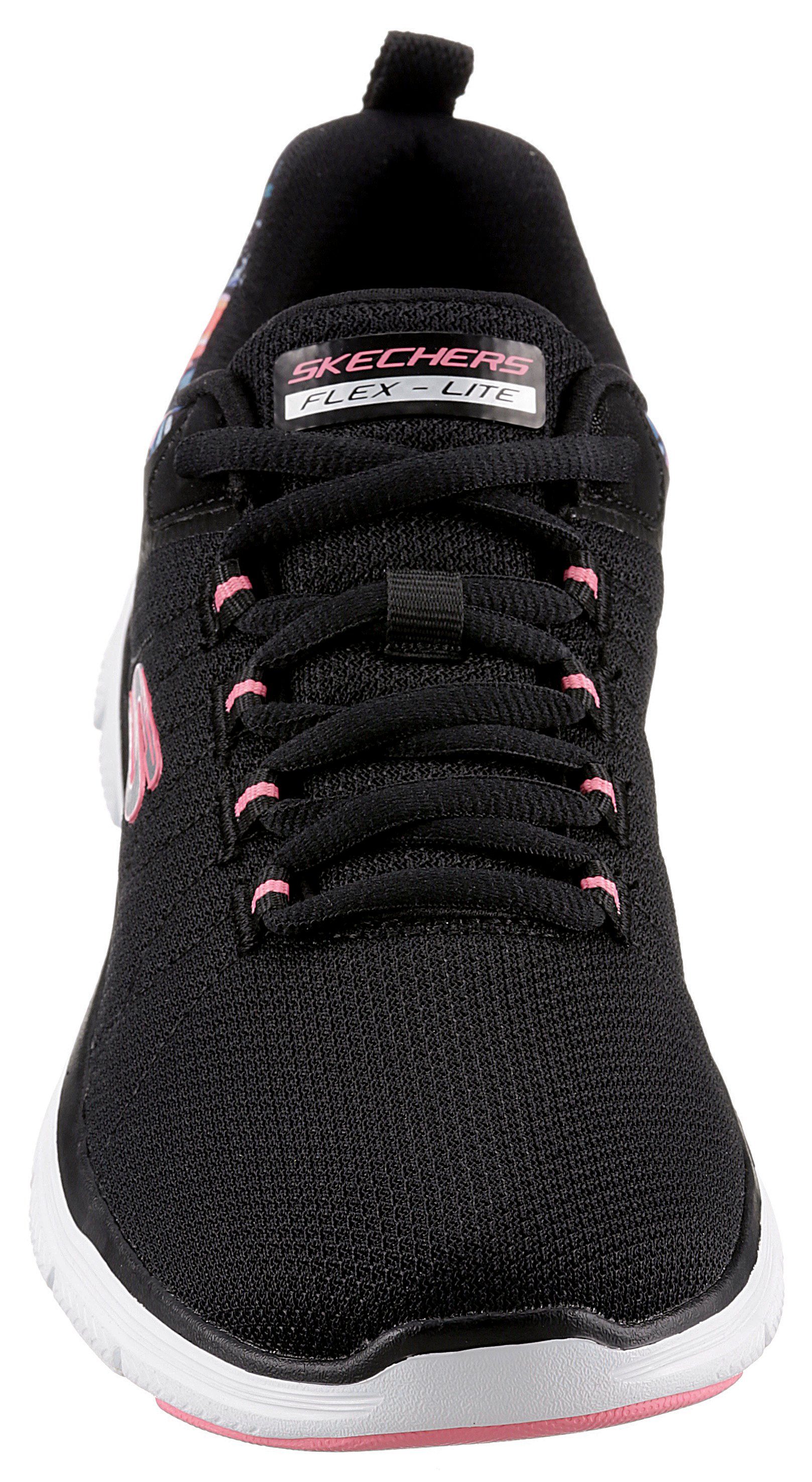 an der APPEAL Sneaker Ferse 4.0 BLOSSOM schwarz-meliert Blumenprint Skechers IT LET mit FLEX