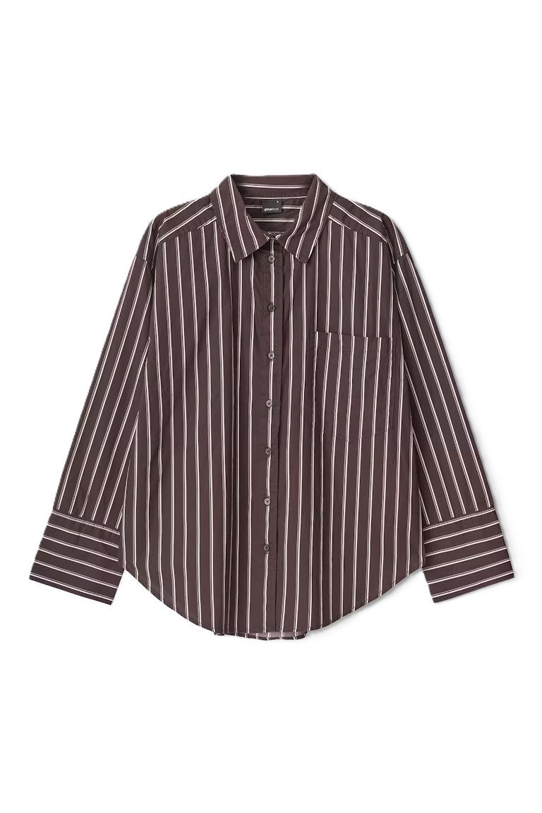 Gina Tricot Hemdbluse - Lässige Hemdbluse im Oversize Fit mit Streifen für Damen