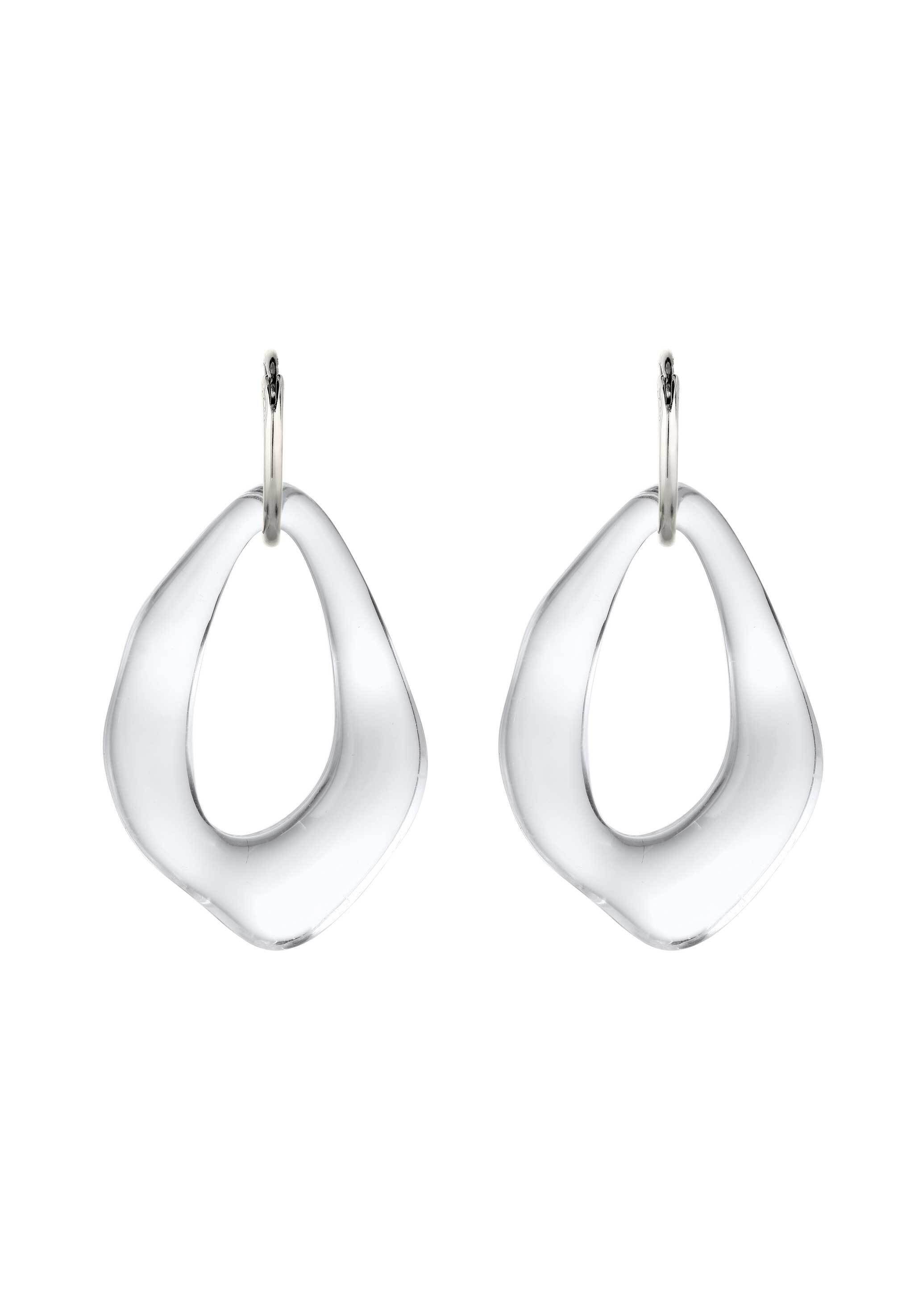 Elli Paar Creolen Creolen Resin 925 Sterling Silber