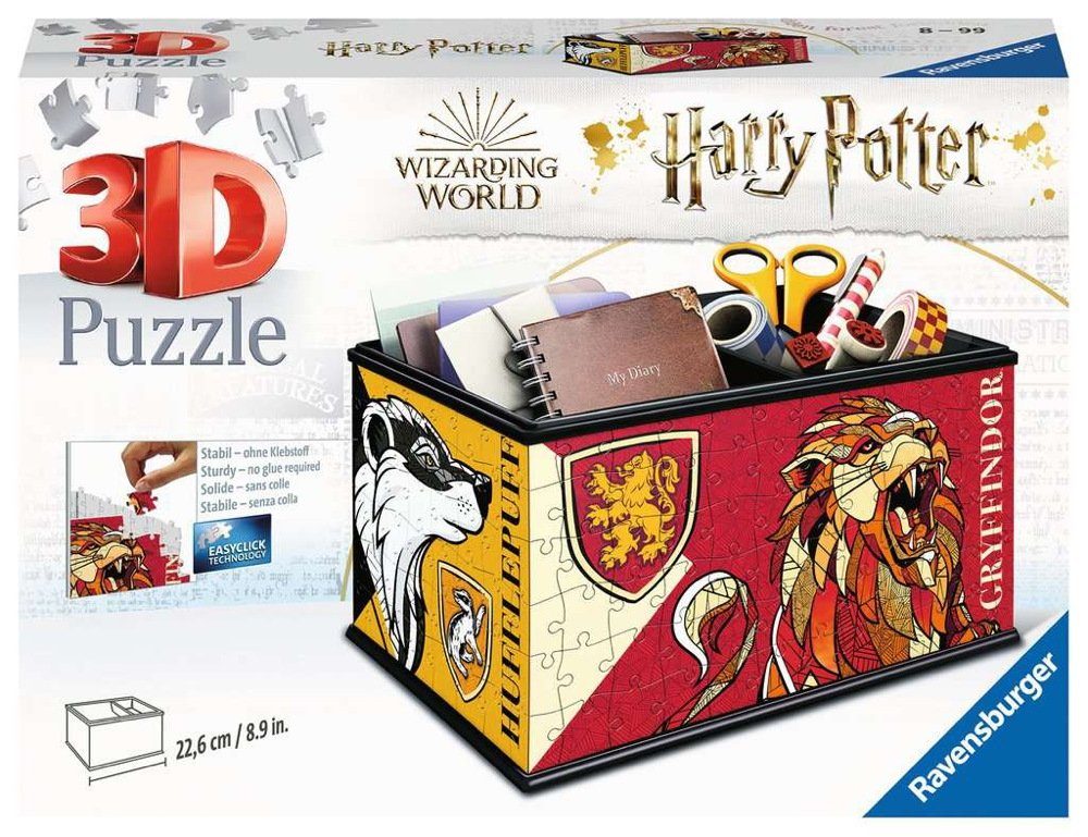 Ravensburger 3D-Puzzle 216 Teile Ravensburger 3D Puzzle Aufbewahrungsbox Harry Potter 11258, 216 Puzzleteile