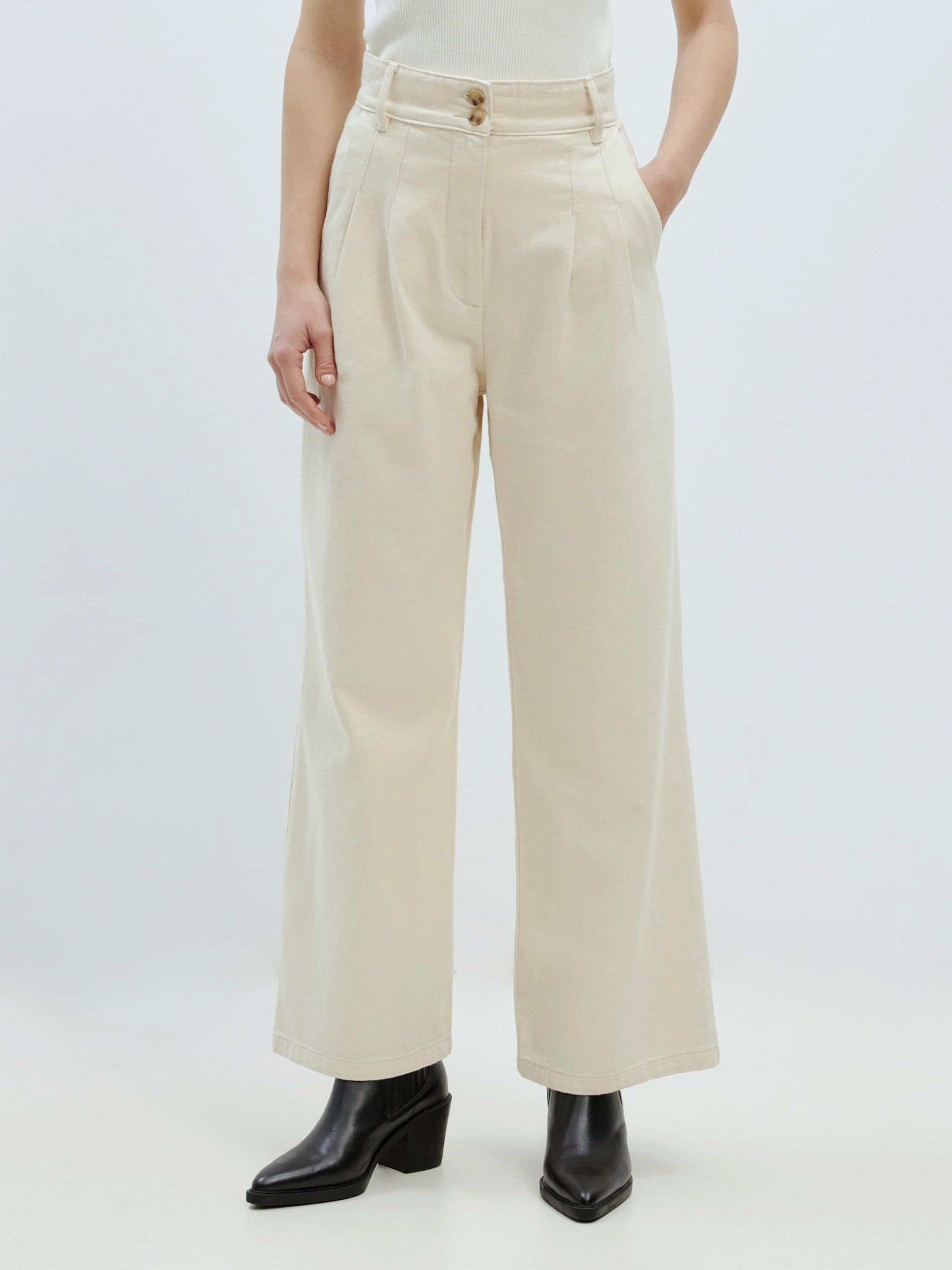 EDITED High-waist-Jeans Ellis (1-tlg) Falten