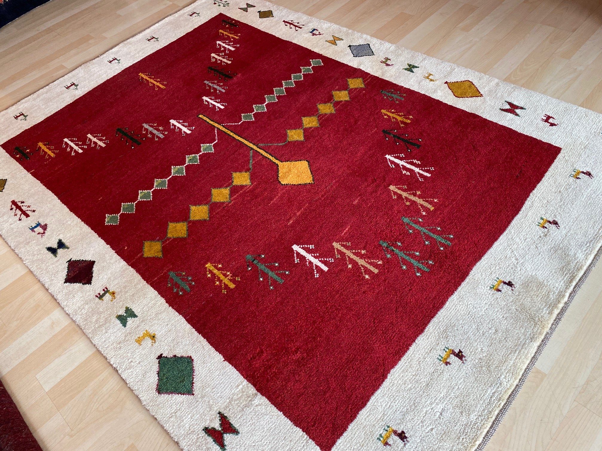 Orientteppich Perserteppich mit Teppich Gabbeh Zertifikat Handgeknüpft, 200×149 Persepolis Perser Morgenlandbazar, Handgeknüpft