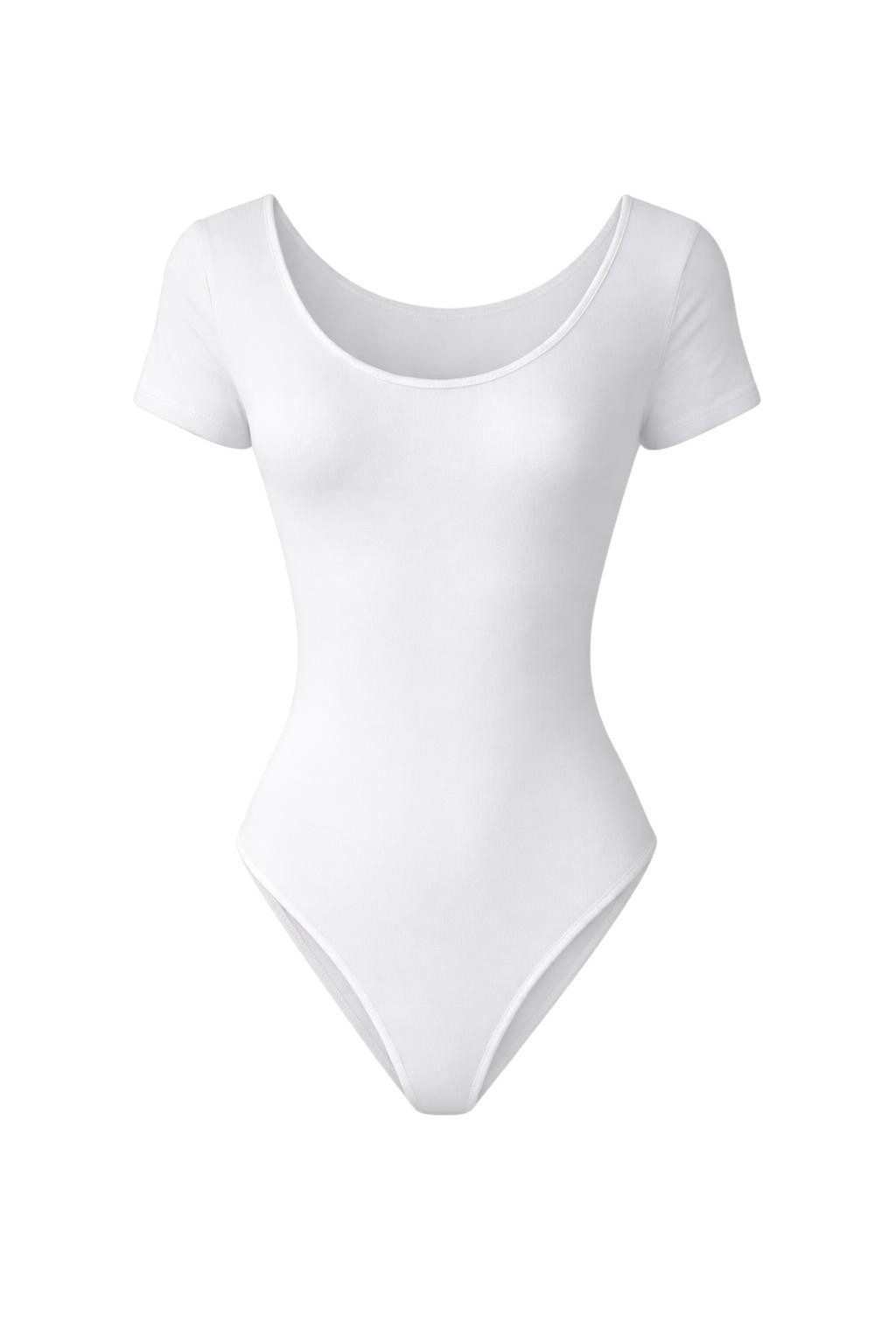 Mississhop Kurzarmbody Damen Body kurzarm – Stretch Body, weich & elastisch, figurbetont