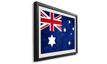 WandbilderXXL Bild mit Rahmen Australien, Flagge, Wandbild, in 4 Größen erhältlich