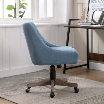 WISHDOR Drehstuhl Schreibtischstuhl Arbeitsdrehstuhl (mit Schalensitz für Wohnzimmer), Moderne Freizeit-Bürostuhl