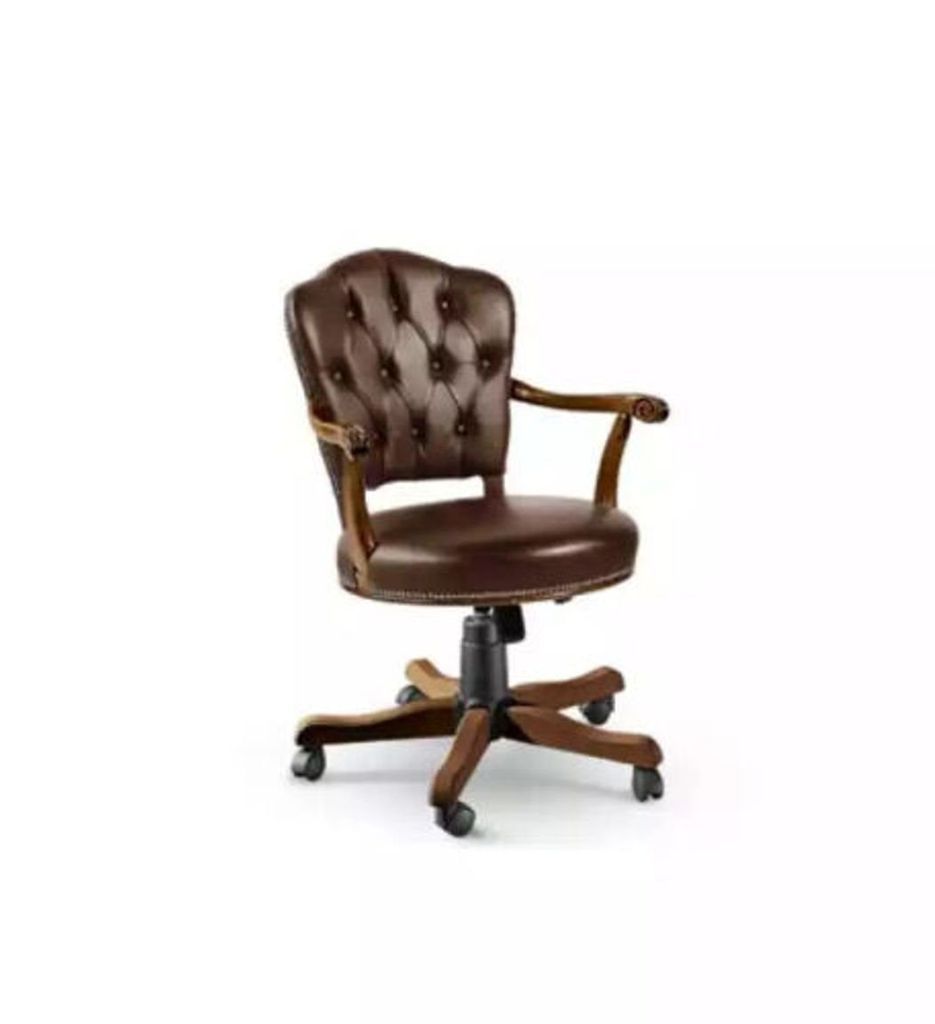 JVmoebel Bürostuhl Klassisch Bürostuhl Design Polsterstuhl Stühle Italien Möbel (1 St), Made in Italy