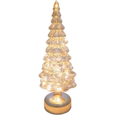 Creativ light LED Baum Tanne, Weihnachtsdeko, LED fest integriert, Warmweiß, aus Glas, mit 12 LEDs, Höhe ca. 33 cm