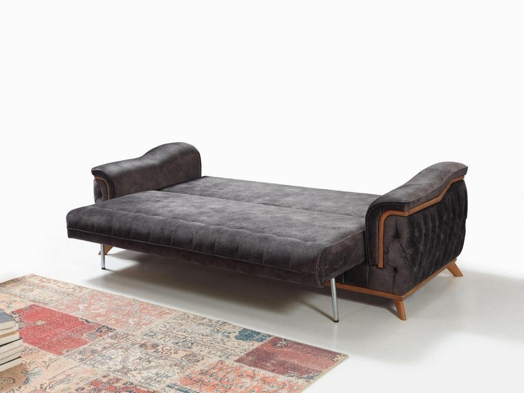 in JVmoebel Schlafsofa mit 3 Möbel Made Europe Sitz, verstellbaren Rückenlehne 3-Sitzer Sofa