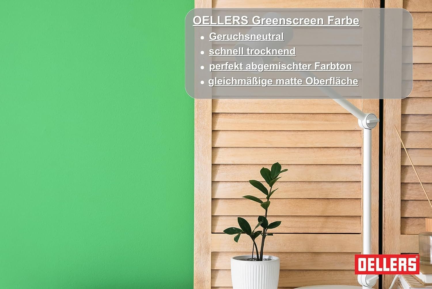 OELLERS Wandfarbe Greenscreen Farbe