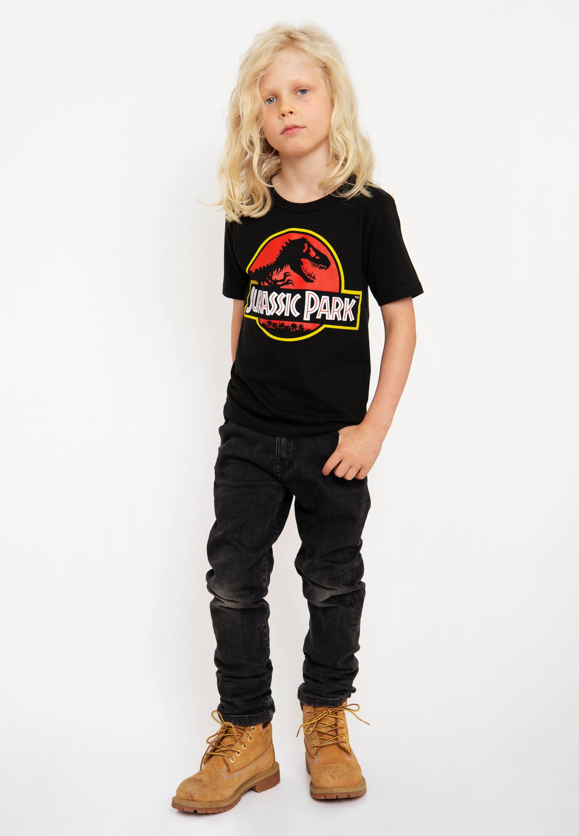 LOGOSHIRT T-Shirt Jurassic Park Logo mit coolem Print