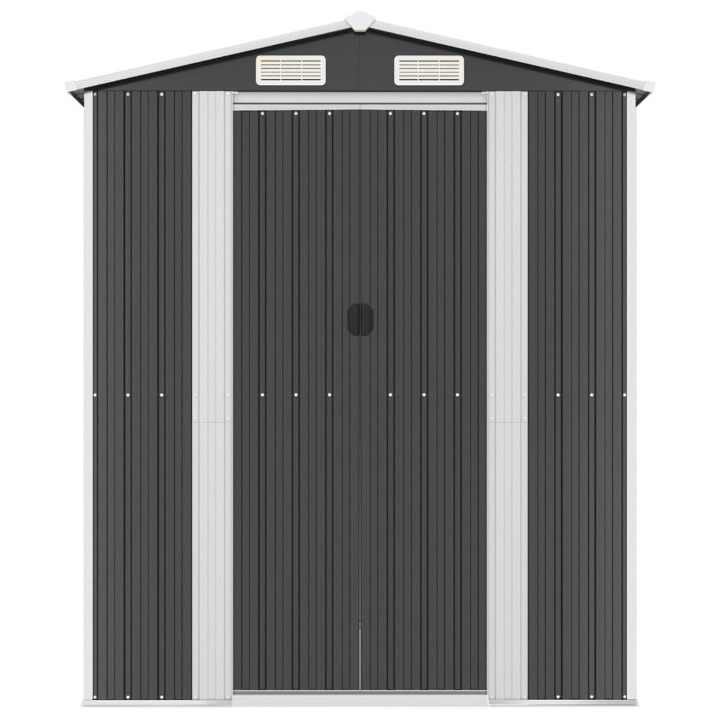 vidaXL Garten-Geräteschrank 192 x 606 x 223 cm Geräteschuppen Anthrazit 192x606x223 cm Verzinkter
