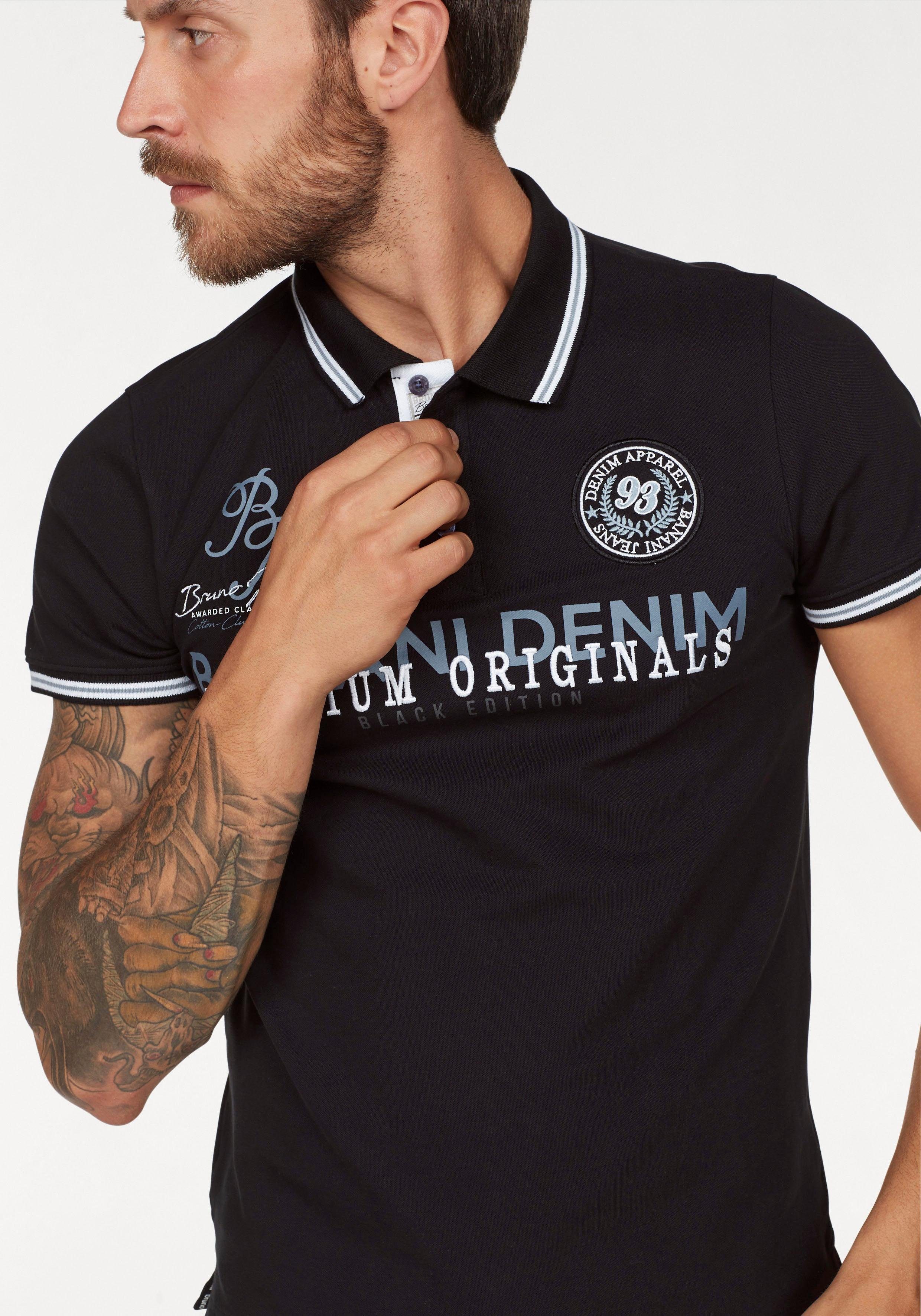 Bruno Banani Poloshirt Kurzarm, körpernahe Passform, Polokragen, aus Baumwollmischung