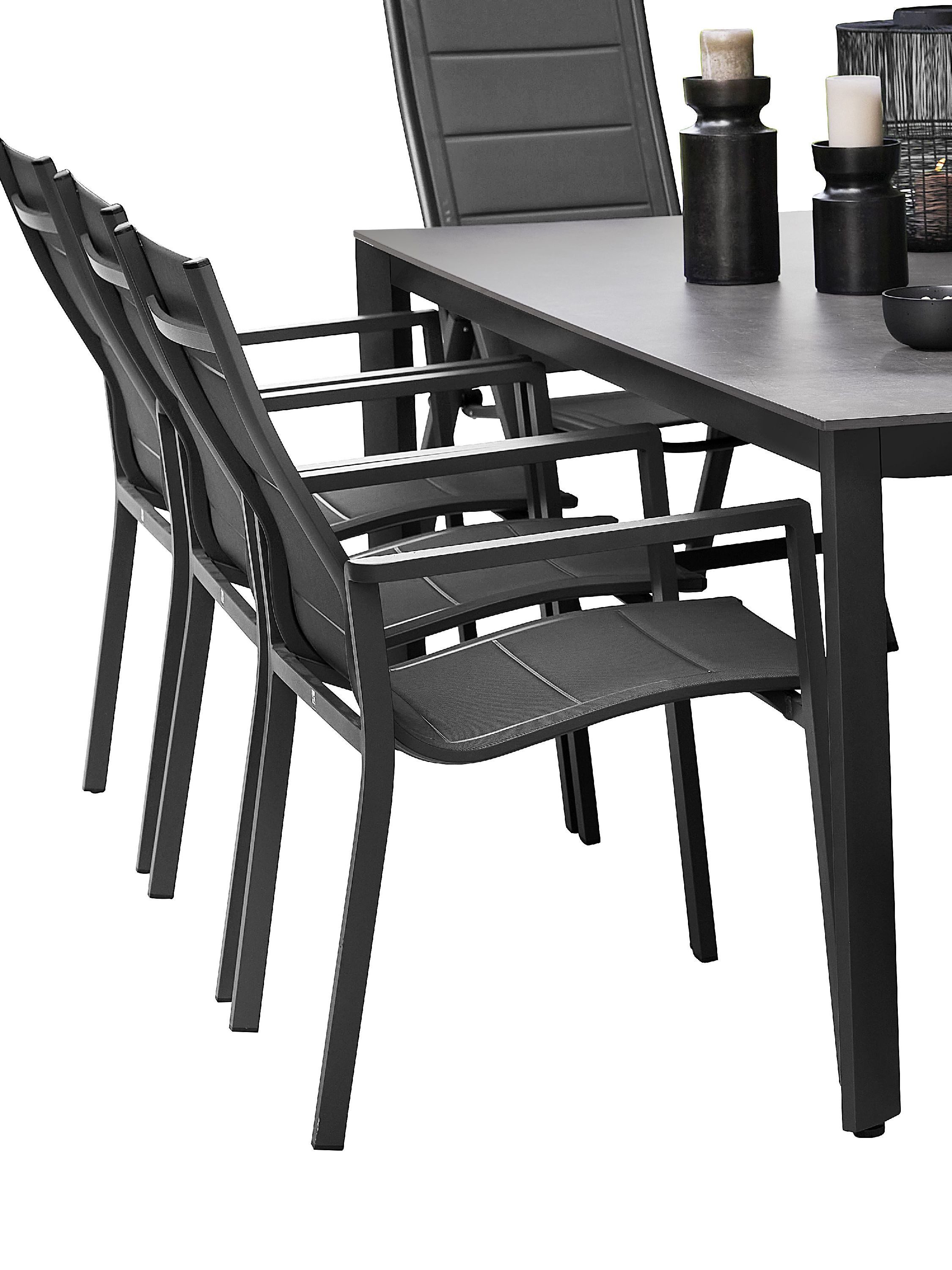 Gartenstuhl Gartenstuhl outdoor UNICAMO BHT 57x108x68 cm grau Stapelstuhl