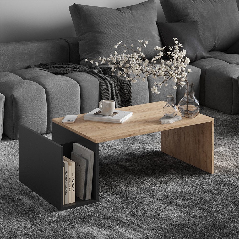 Vicco Couchtisch Avento, Goldkraft Eiche/Anthrazit, 100 x 50 cm günstig online kaufen