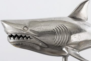riess-ambiente Tierfigur HAI 68cm silber (Einzelartikel, 1 St), Wohnzimmer · Metall · handmade · Fisch · Deko · Skulptur · Maritim
