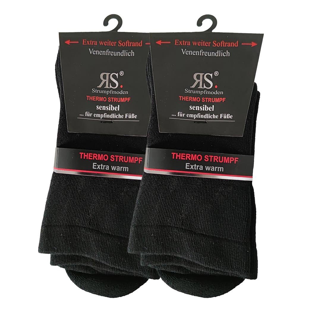 Riese Strümpfe Langsocken Thermo Unisex SENSIBEL (Spar-Pack, 2-Paar, 2 Paare) aus hautfreundlicher Baumwolle