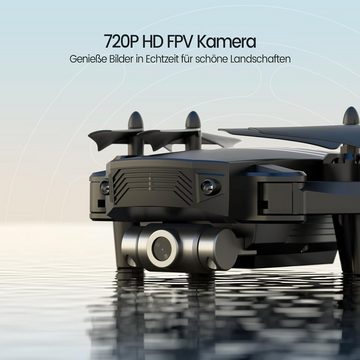 DEERC Drohne (720p, Faltbar RC Quadcopter mit FPV Live Übertragung,lange Gestensteuerung)